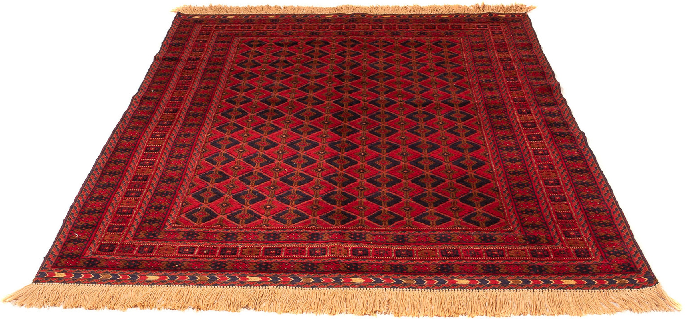 Image of morgenland Orientteppich »Turkaman - 190 x 153 cm - dunkelrot«, rechteckig, 6 mm Höhe, Wohnzimmer, Handgeknüpft, Einzelstück mit Zertifikat bei Ackermann Versand Schweiz