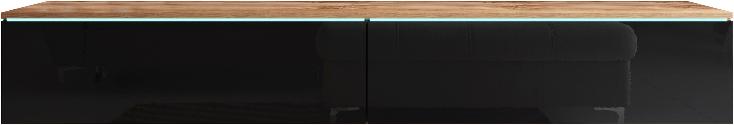 Image of Home affaire "LOWBOARD VERA, wahlweise mit oder ohne Beleuchtung" Modernes griffloses TV-Board, 180 cm TV-Schrank, stehend und hängend