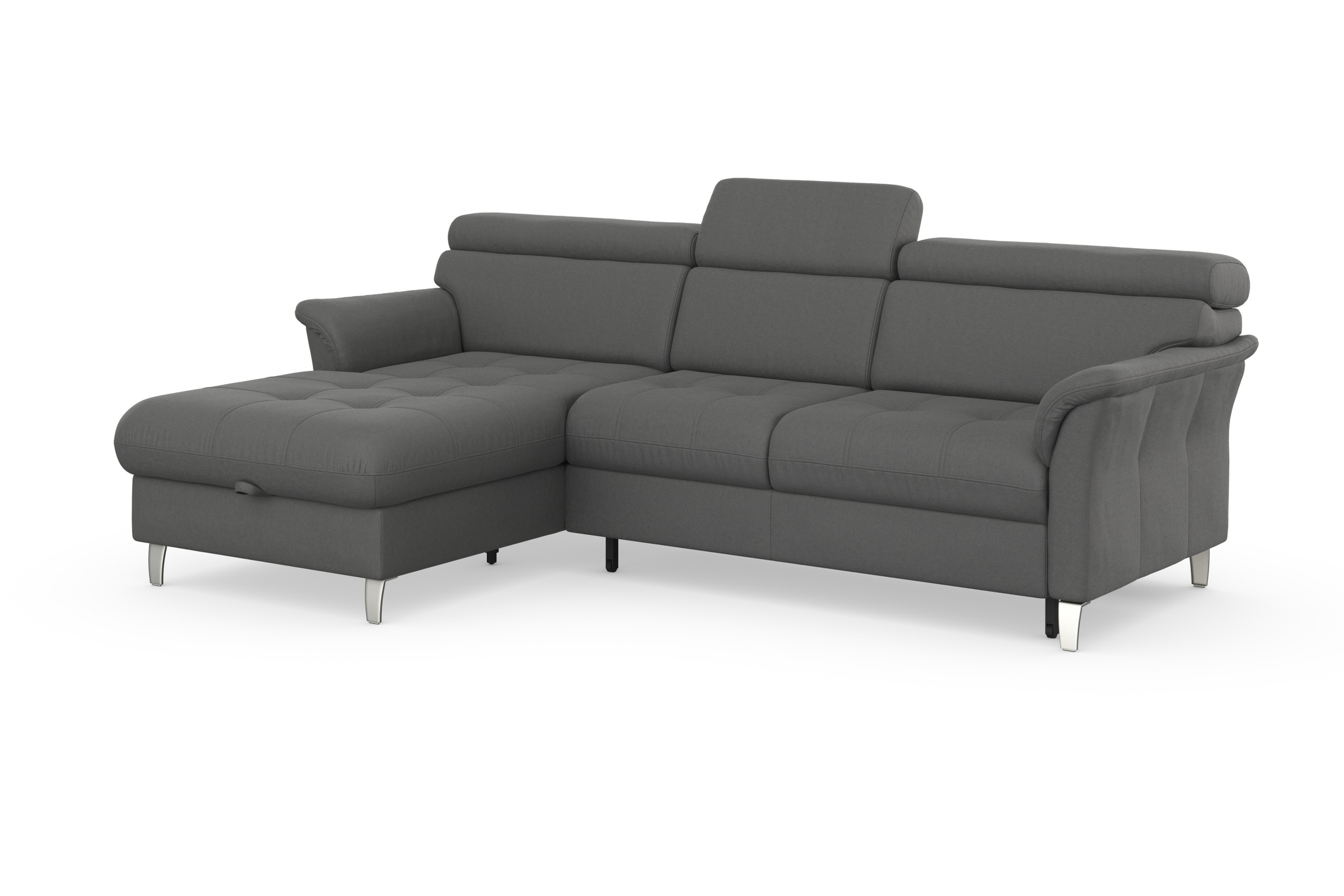 sit&more Ecksofa »Marano L-Form«, inklusive Kopfteilverstellung, wahlweise mit Bettfunktion, Bettkasten
