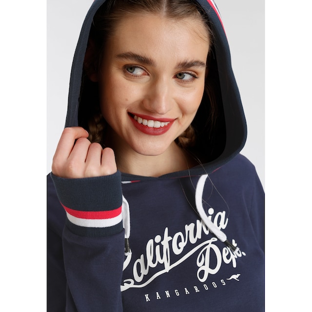 KangaROOS Kapuzensweatshirt, mit grossen Logoschriftzug & Kontraststreifen  - NEUE KOLLEKTION versandkostenfrei auf