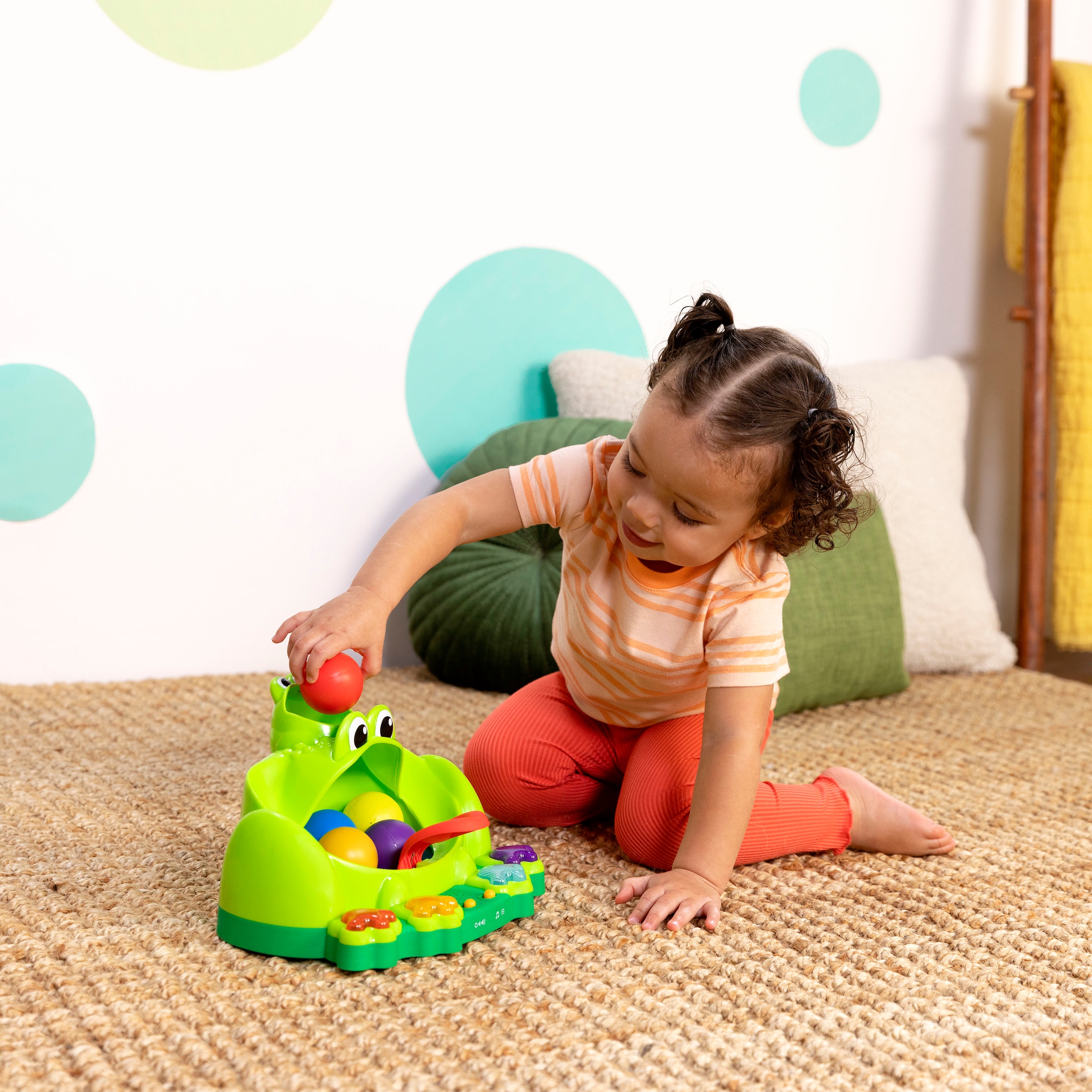 Bright Starts Jouets éducatifs »Poppin' Ball Frog Ball Play Toy« mit Licht und Sound