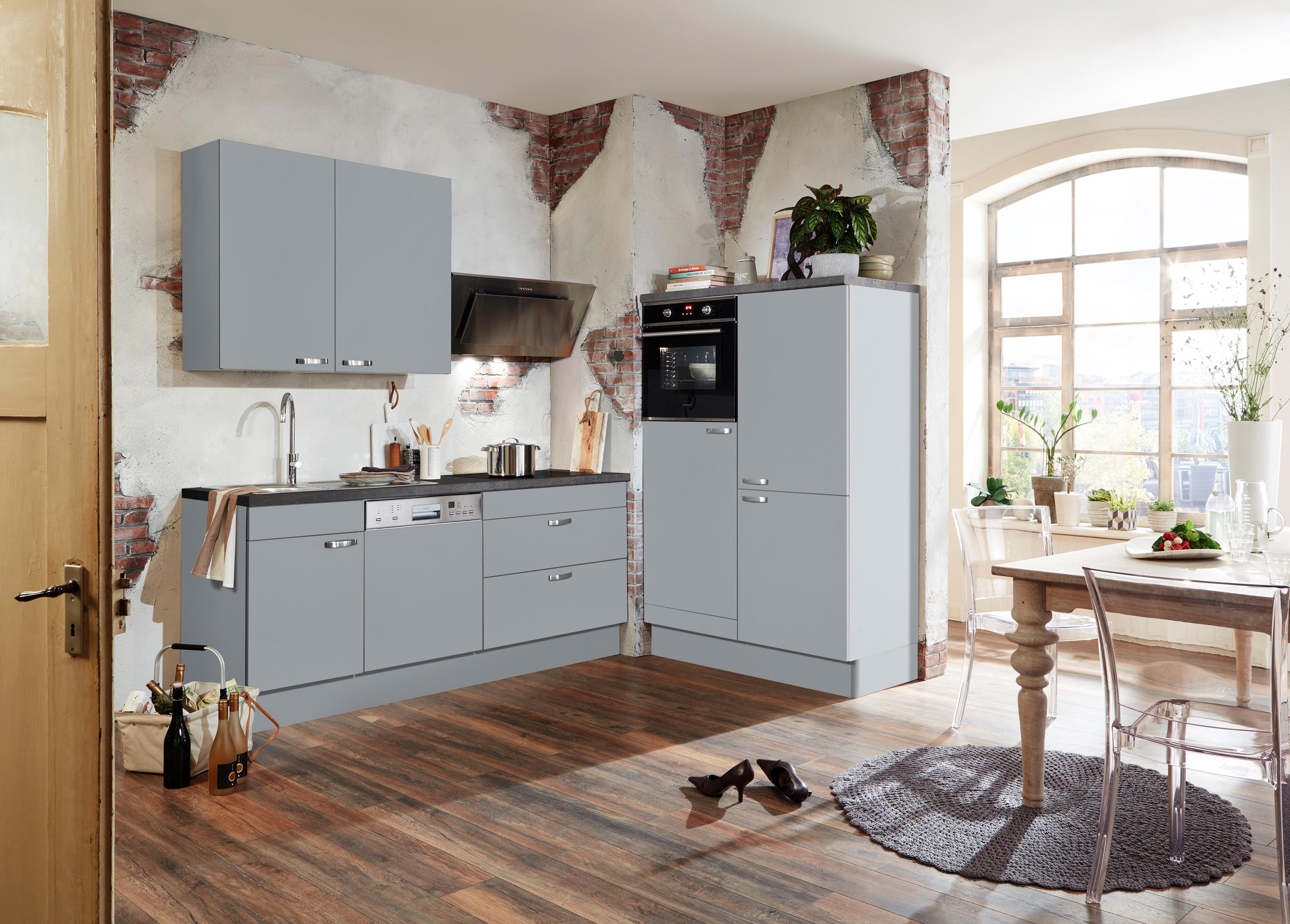 KOCHSTATION Küchenzeile »KS-Cara« mit Vollauszügen und Soft-Close-Funktion,  Breite 320 cm