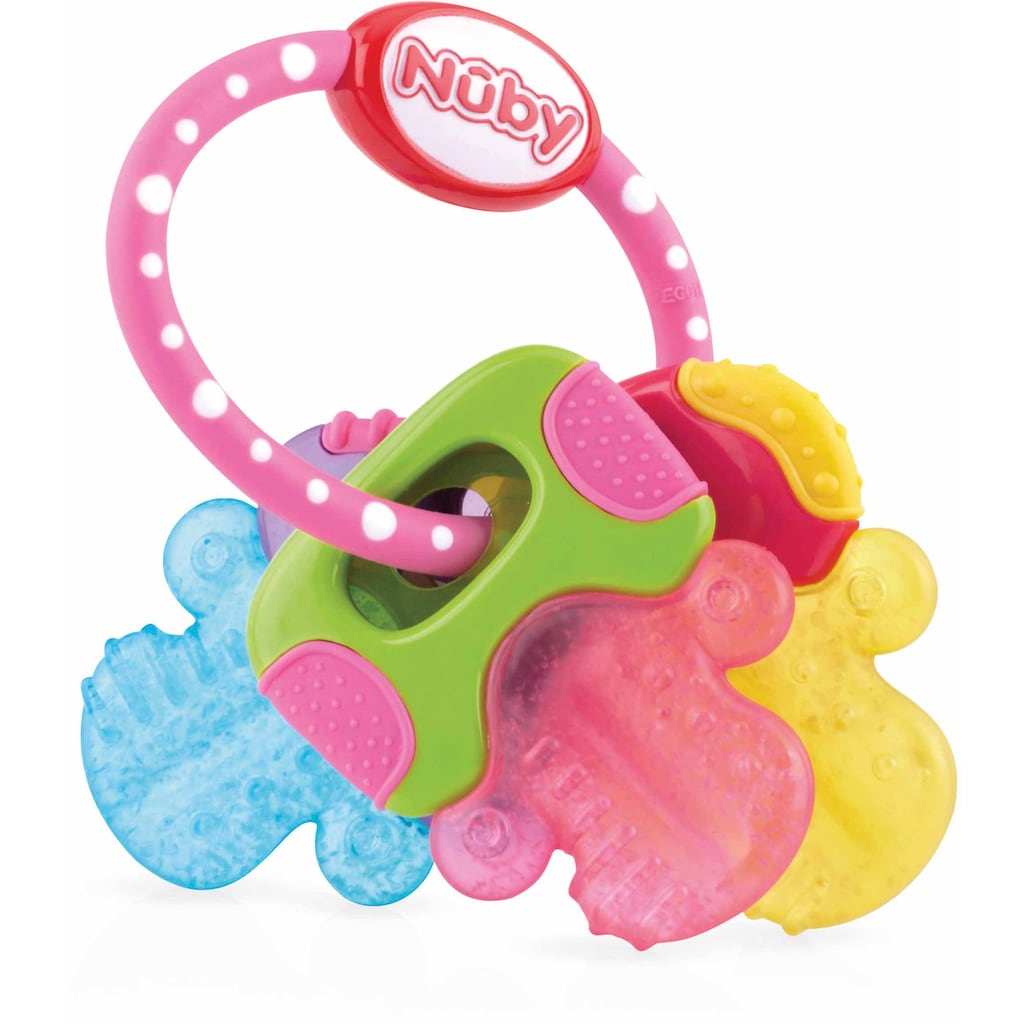 Nuby Beissring »Schlüssel, pink«, mit Kühlung