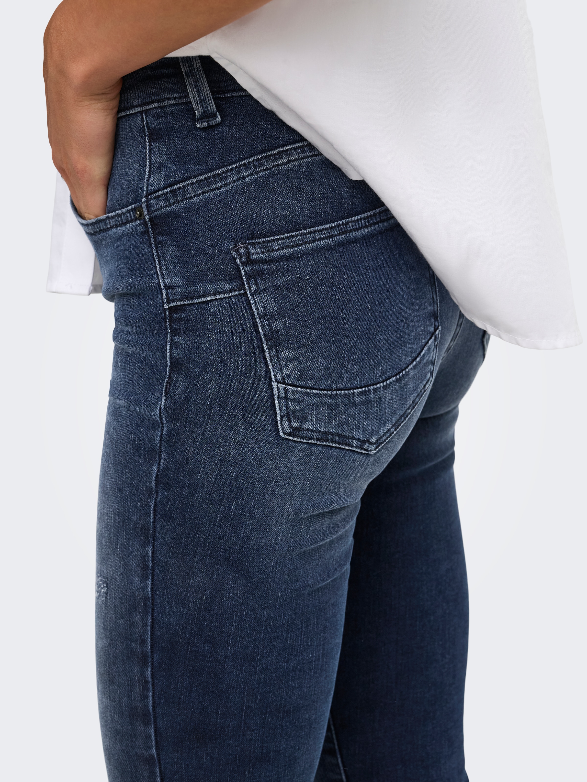 ONLY Skinny-fit-Jeans »ONLPOWER MID SK PUSHUP DNM TAI887 NOOS« Baumwollmischung, regular waist, skinny fit