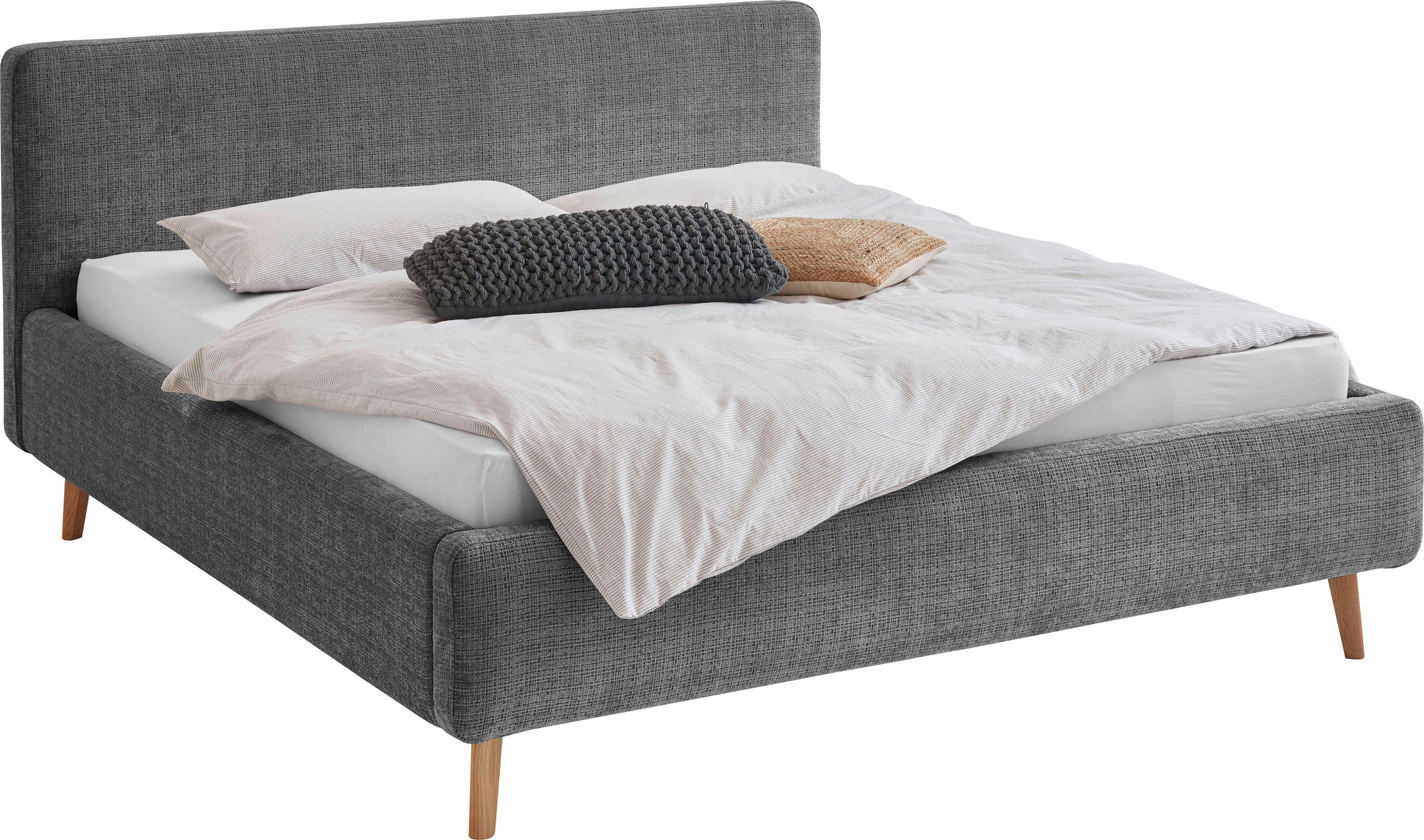 meise.möbel Lit rembourré »MATTIS, Bett wahlweise mit Bettkasten, Bouclé-Bezug« Meilleure vente, au choix avec coffre de lit