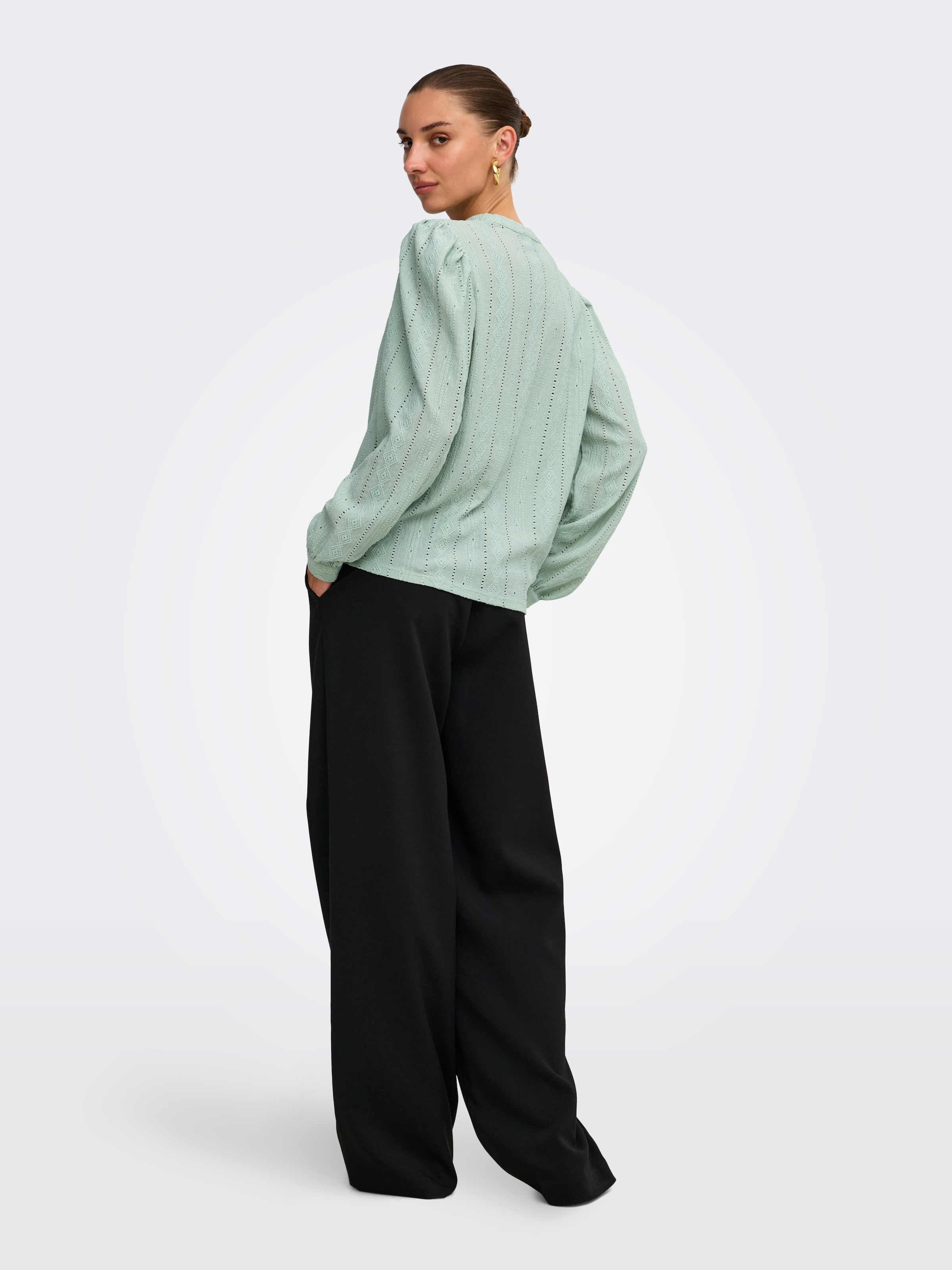 ONLY Blusenshirt »ONLMINNA L/S TOP JRS« Kunstfaser, regular fit