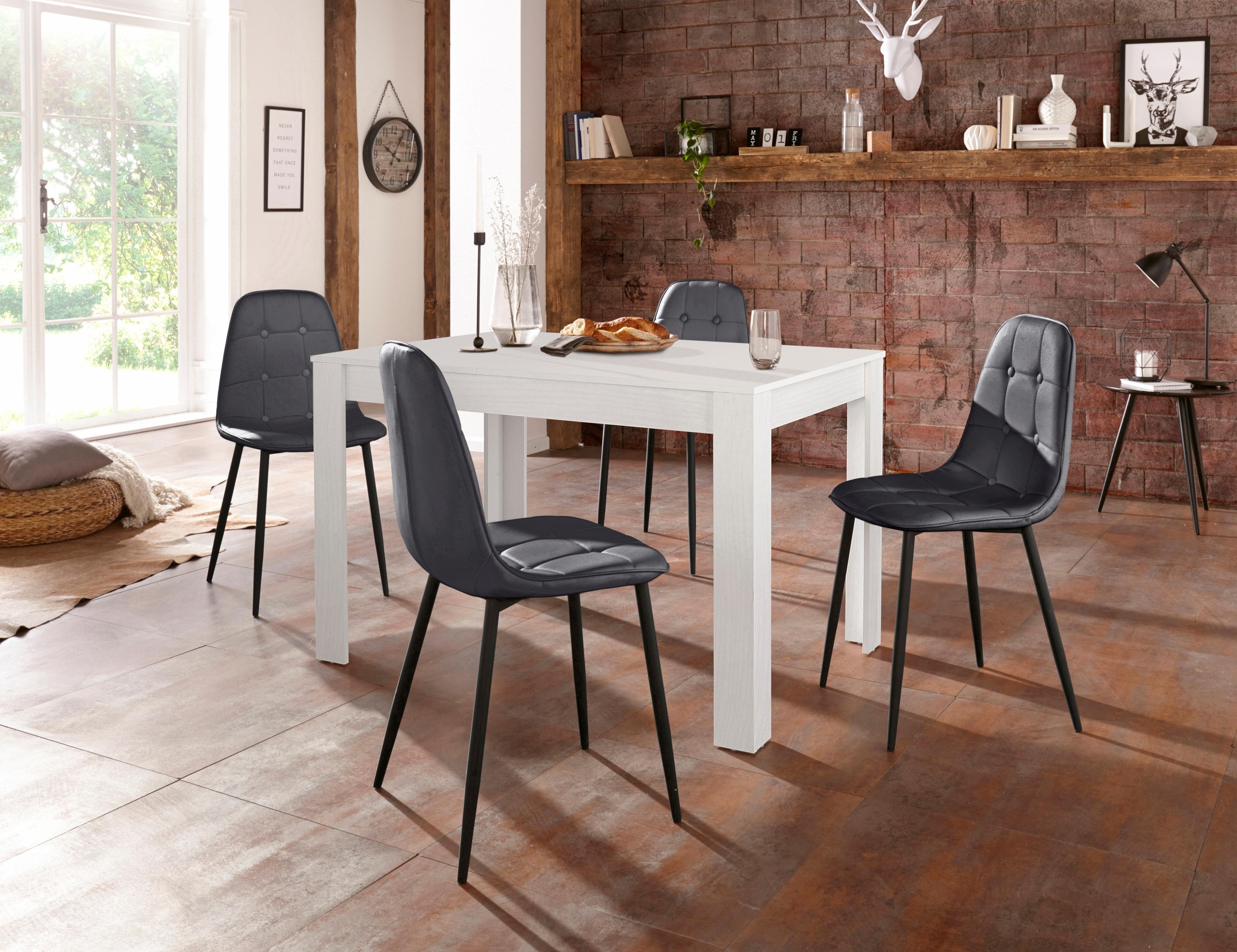 Image of GOODproduct Essgruppe Set, 5 Stk. tlg. mit Esstisch 120 cm breit