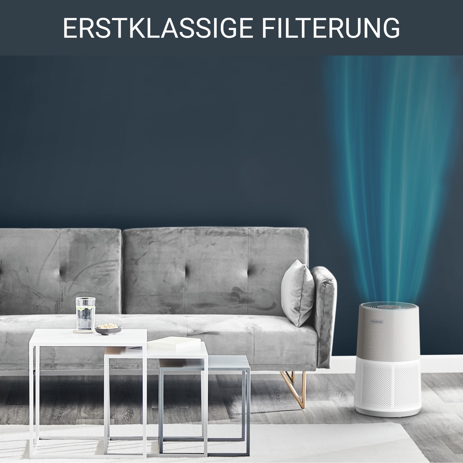 Rowenta Purificateur d'air »PU2840 Pure Air City« für 20  m² Räume 360° HEPA-Filtration, App, 3 Filterstufen, 38 dB(A), Textil-Finish