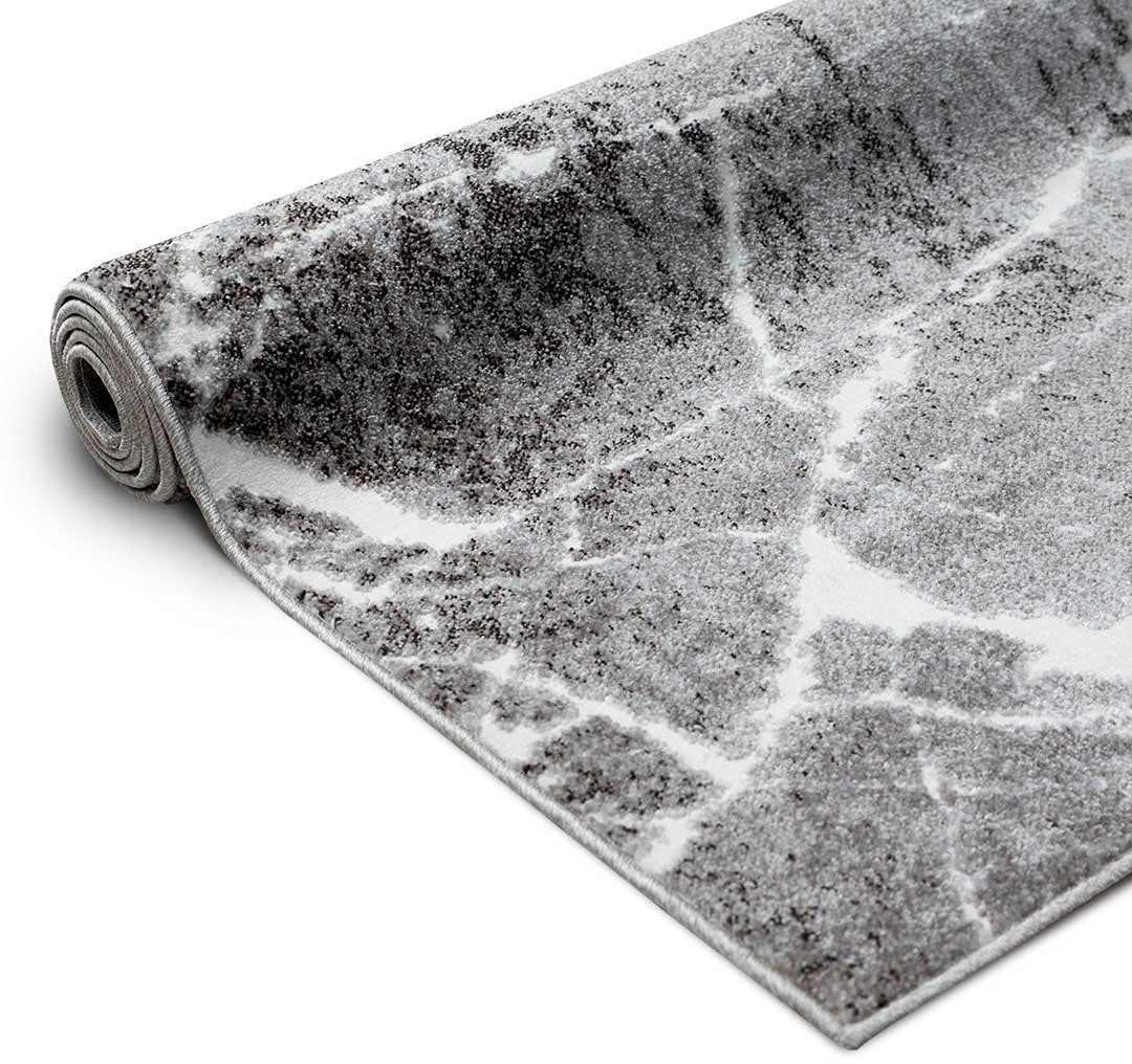 my home Teppich »Manrik«, rechteckig, 9 mm Höhe, mit besonders weichem Flor, Kurzflor, modernes Marmor-Design