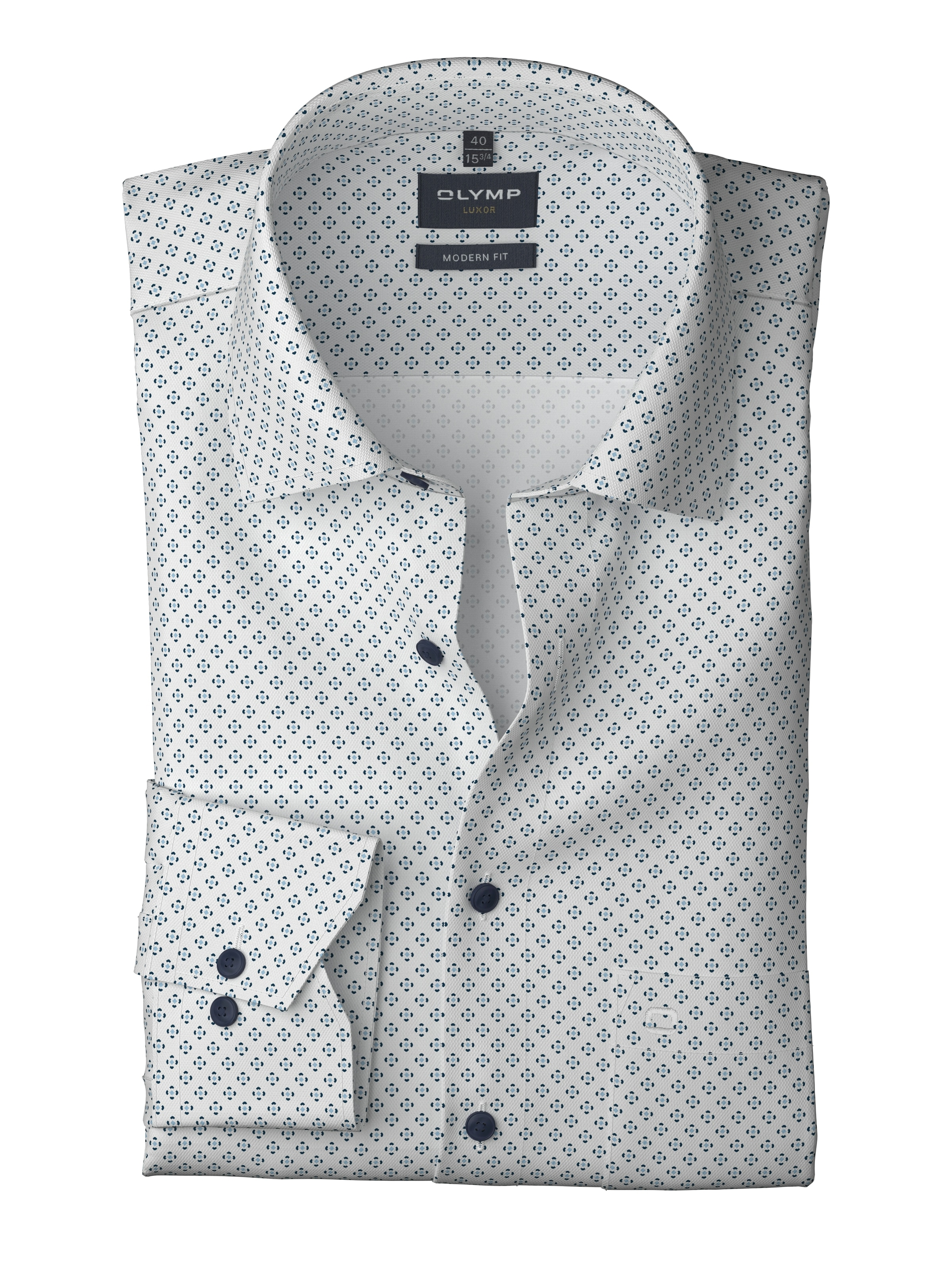 OLYMP Chemise à manches longues »Luxor modern fit« modern fit, Businesshemd, gemustert, New-Kentkragen