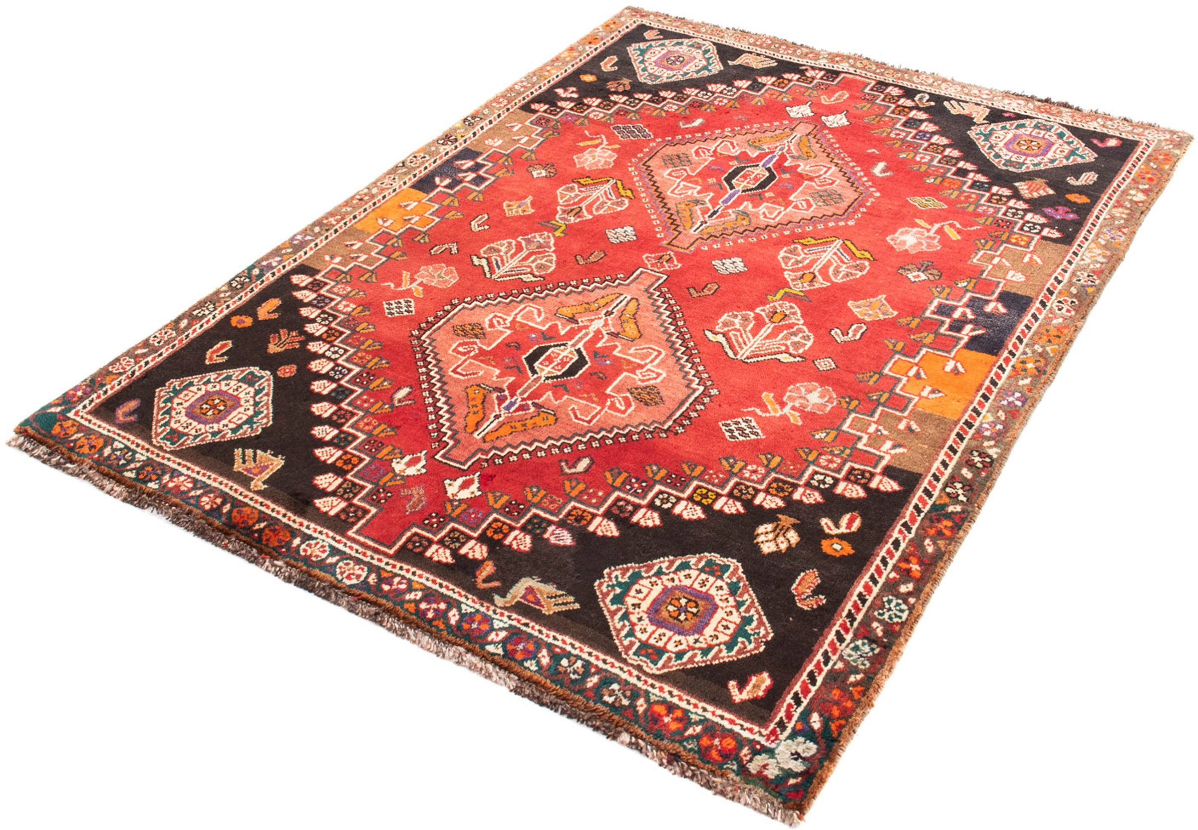 Image of morgenland Orientteppich »Perser - Nomadic - 153 x 110 cm - dunkelrot«, rechteckig, 10 mm Höhe, Wohnzimmer, Handgeknüpft, Einzelstück mit Zertifikat bei Ackermann Versand Schweiz