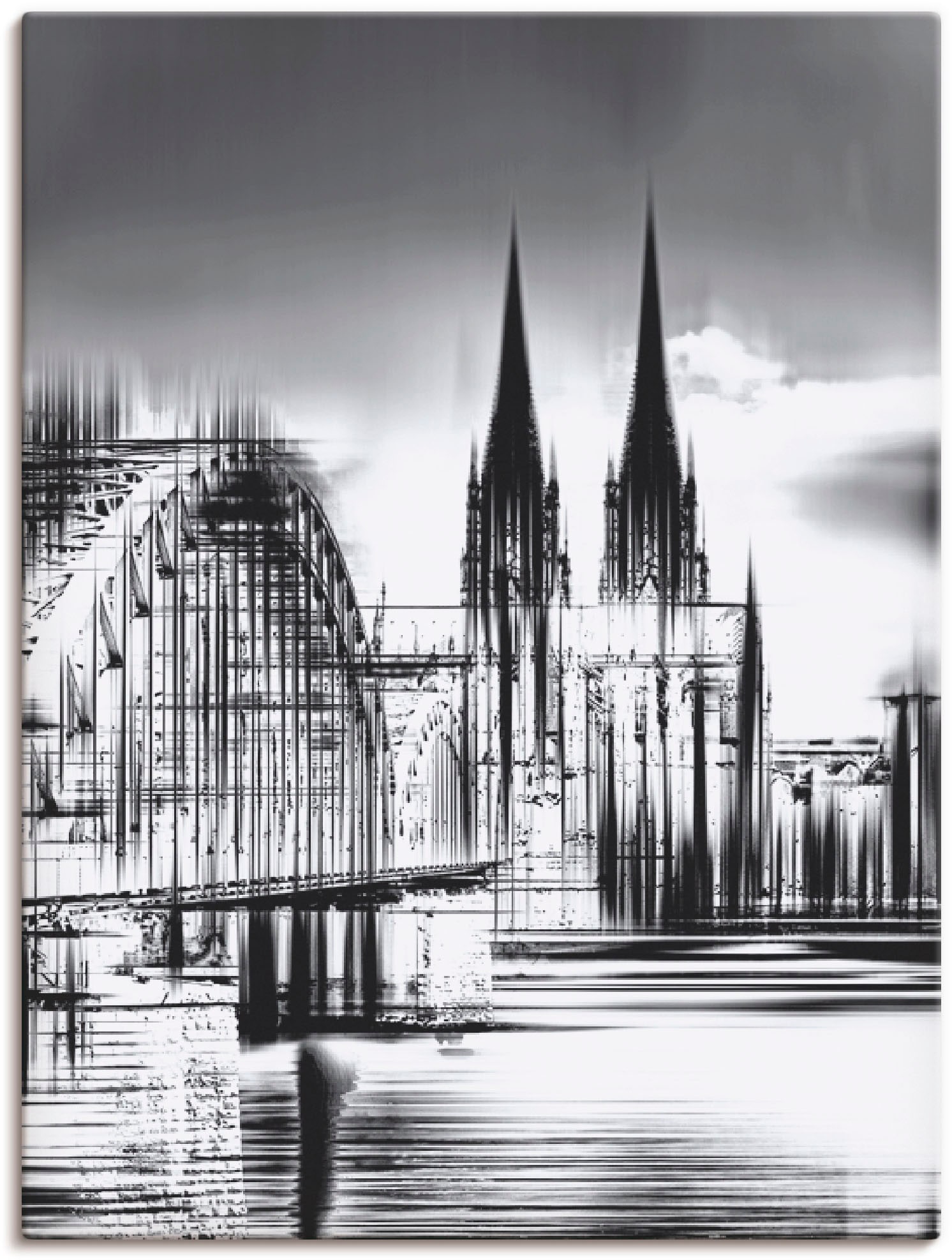 Image of Artland Leinwandbild "Köln Skyline Collage III" Deutschland 1 Stk. tlg. auf Holzrahmen gespannt