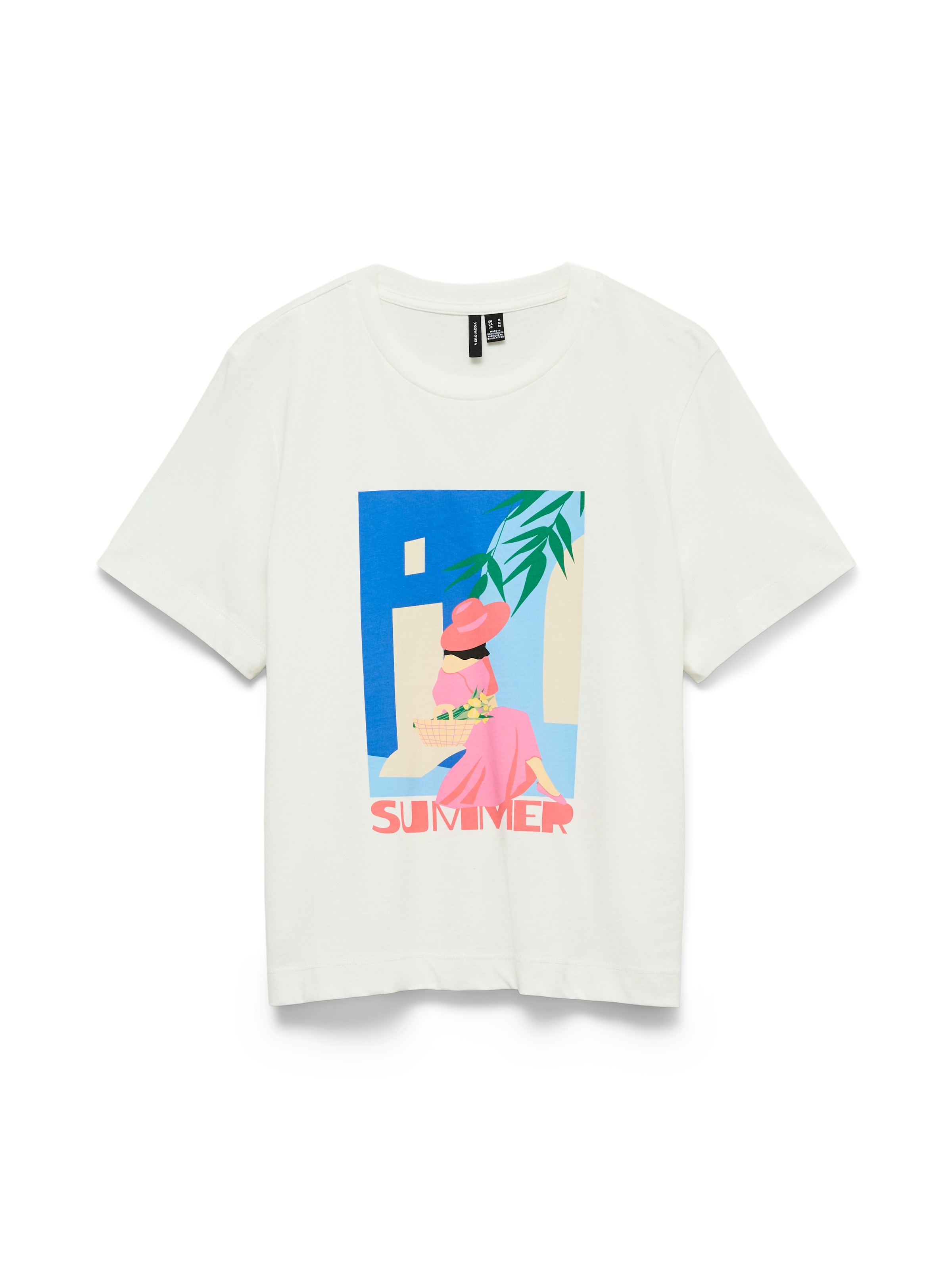 Vero Moda T-shirt à manches courtes »VMSALLI METTE SS TOP BOX JRS« coton, coupe régulière