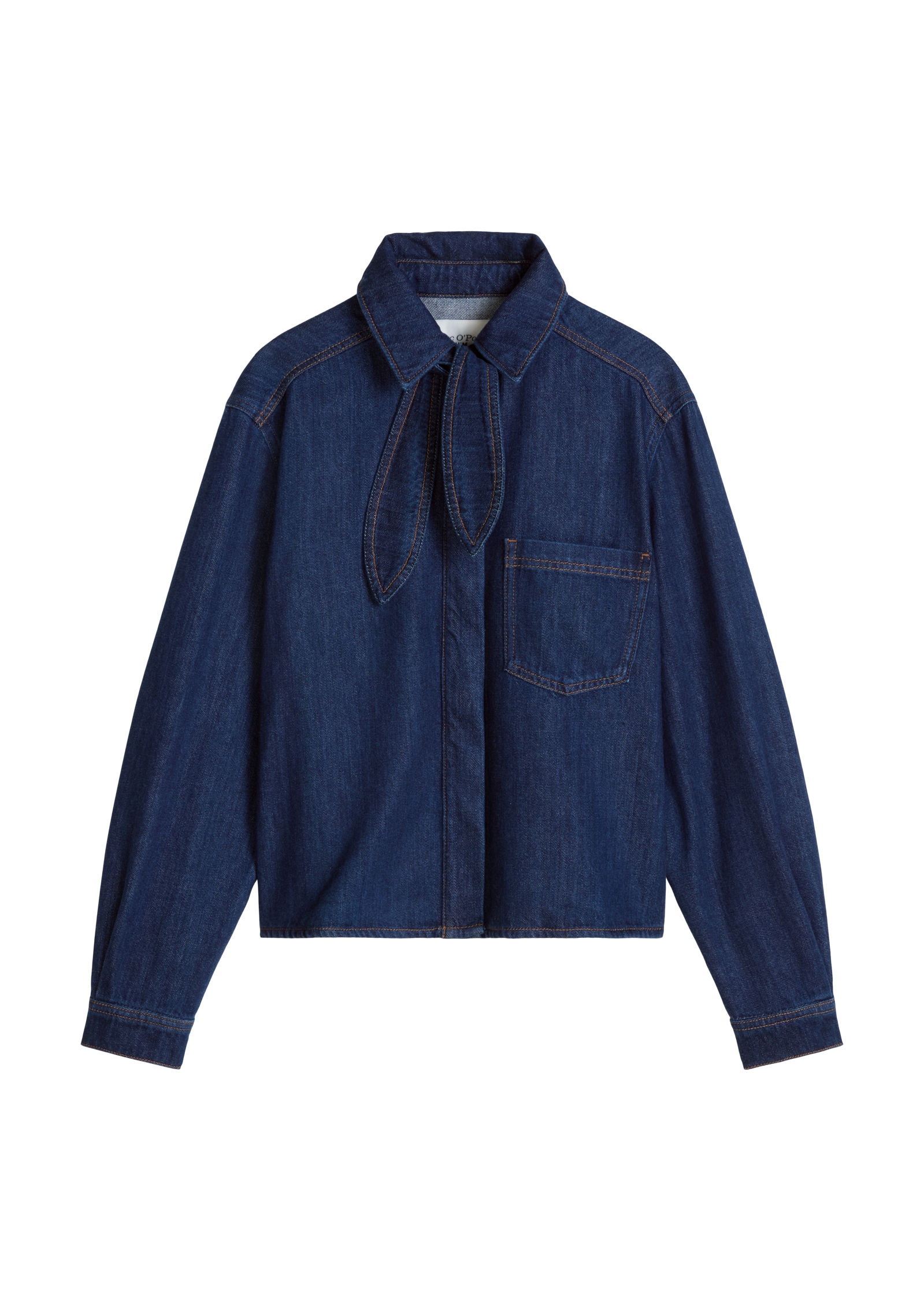 Marc O'Polo DENIM Blouse en jean court fabriqué avec Orange Fiber