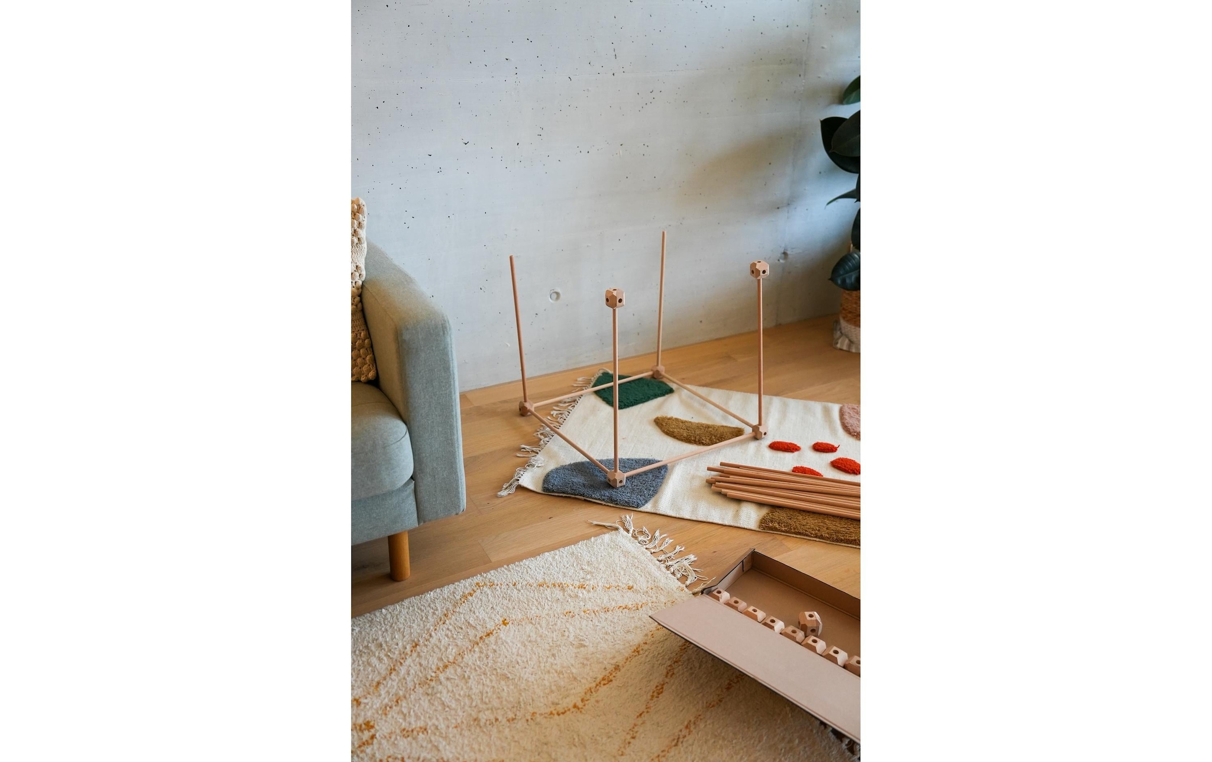 Konstruktions-Spielset »Hüttenheld mittel 80 Teile«, Holzart: Buche (Schweiz)
