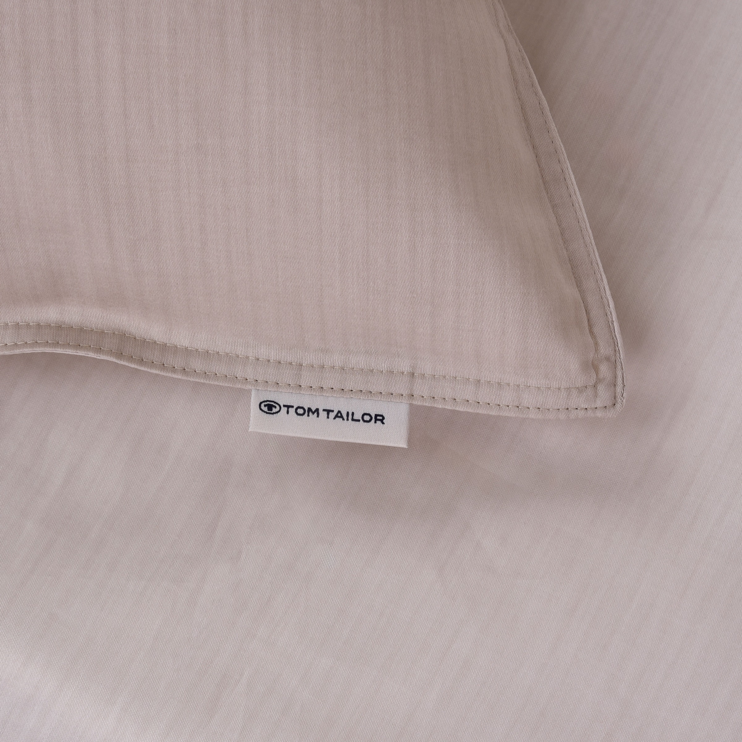 TOM TAILOR HOME Babybettwäsche »TWO-TONE SOLID COLORS in Gr. 100x135cm« 2 Stk. new bedroom, Doppelnaht am Kissen