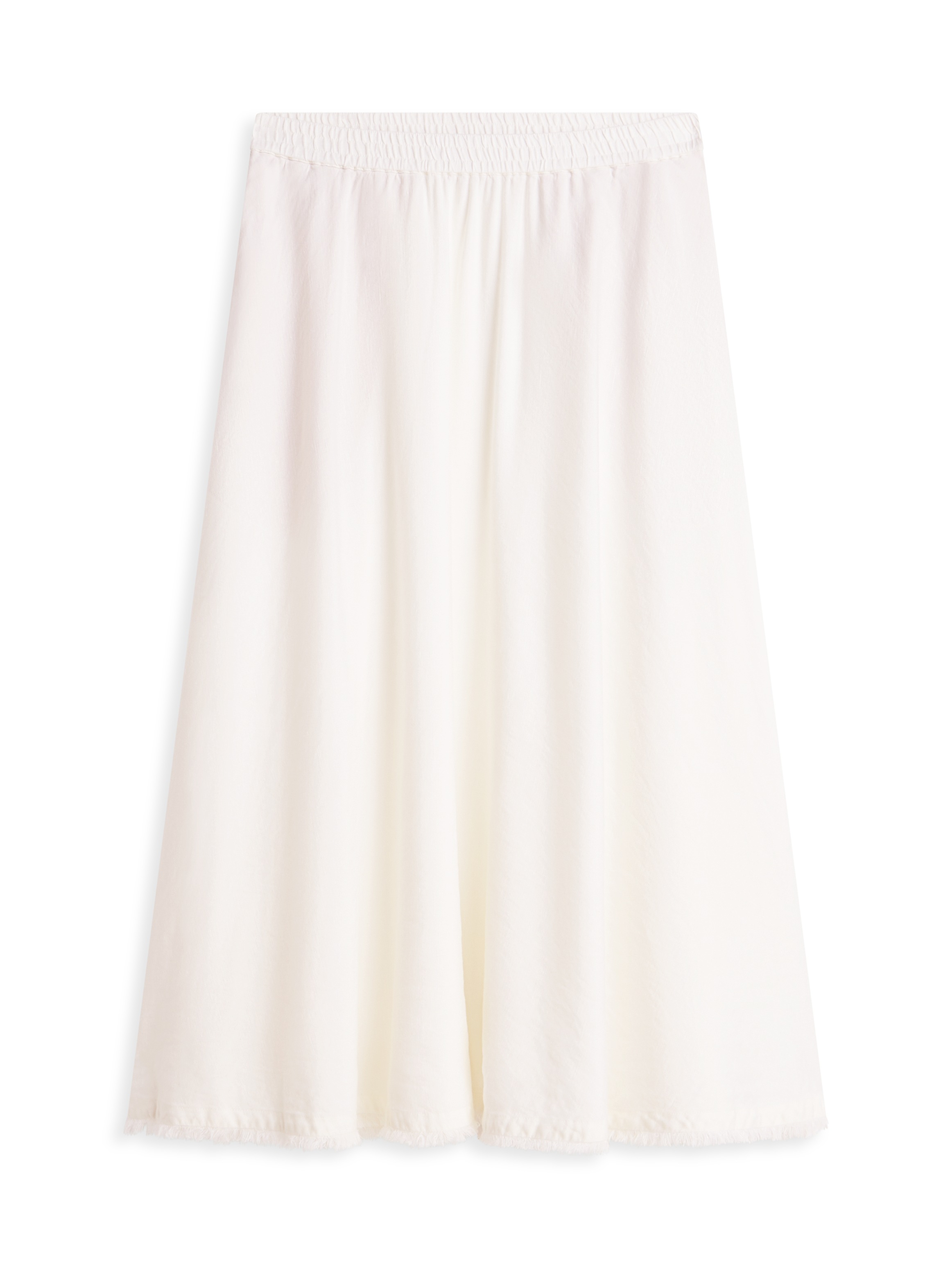 Tommy Hilfiger Jupe en ligne A »VIS/LINEN VOLUME MIDI SKIRT« mélange de lin avec fines plis, coupe décontractée