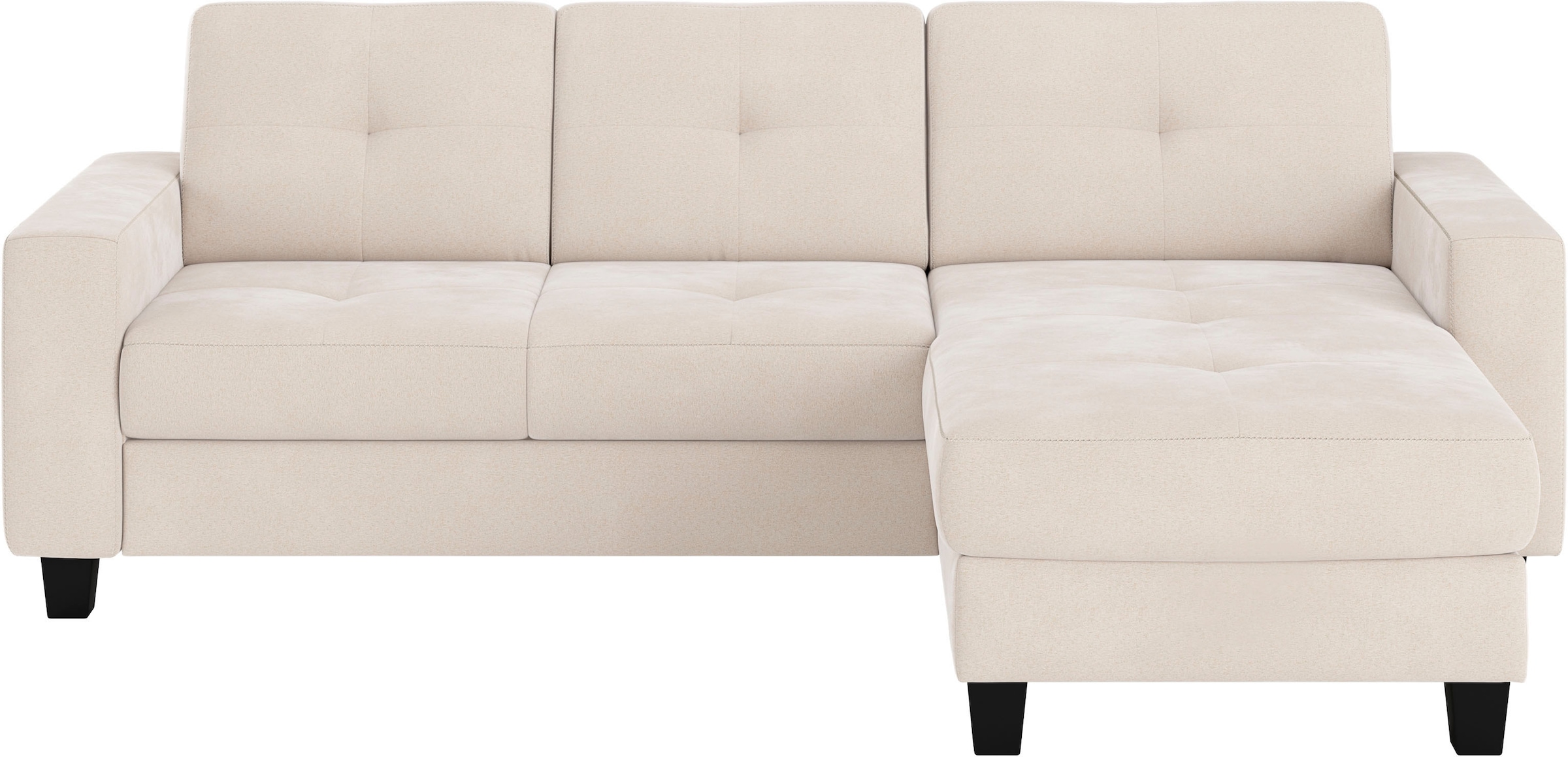 Places of Style Ecksofa »Varese L-Form«, wahlweise mit Bettfunktion und Bettkasten