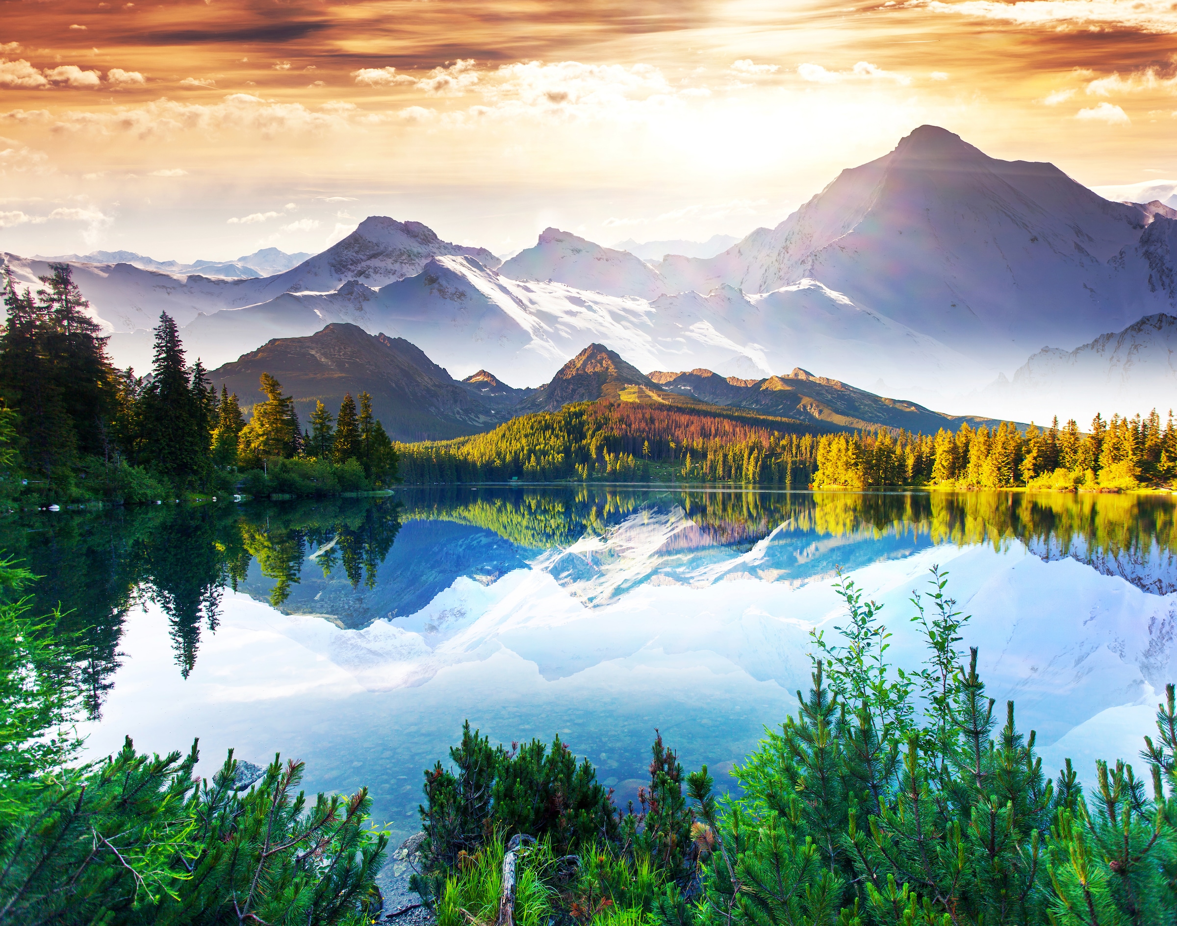 Image of Papermoon Fototapete "Mountain Lake" glatt