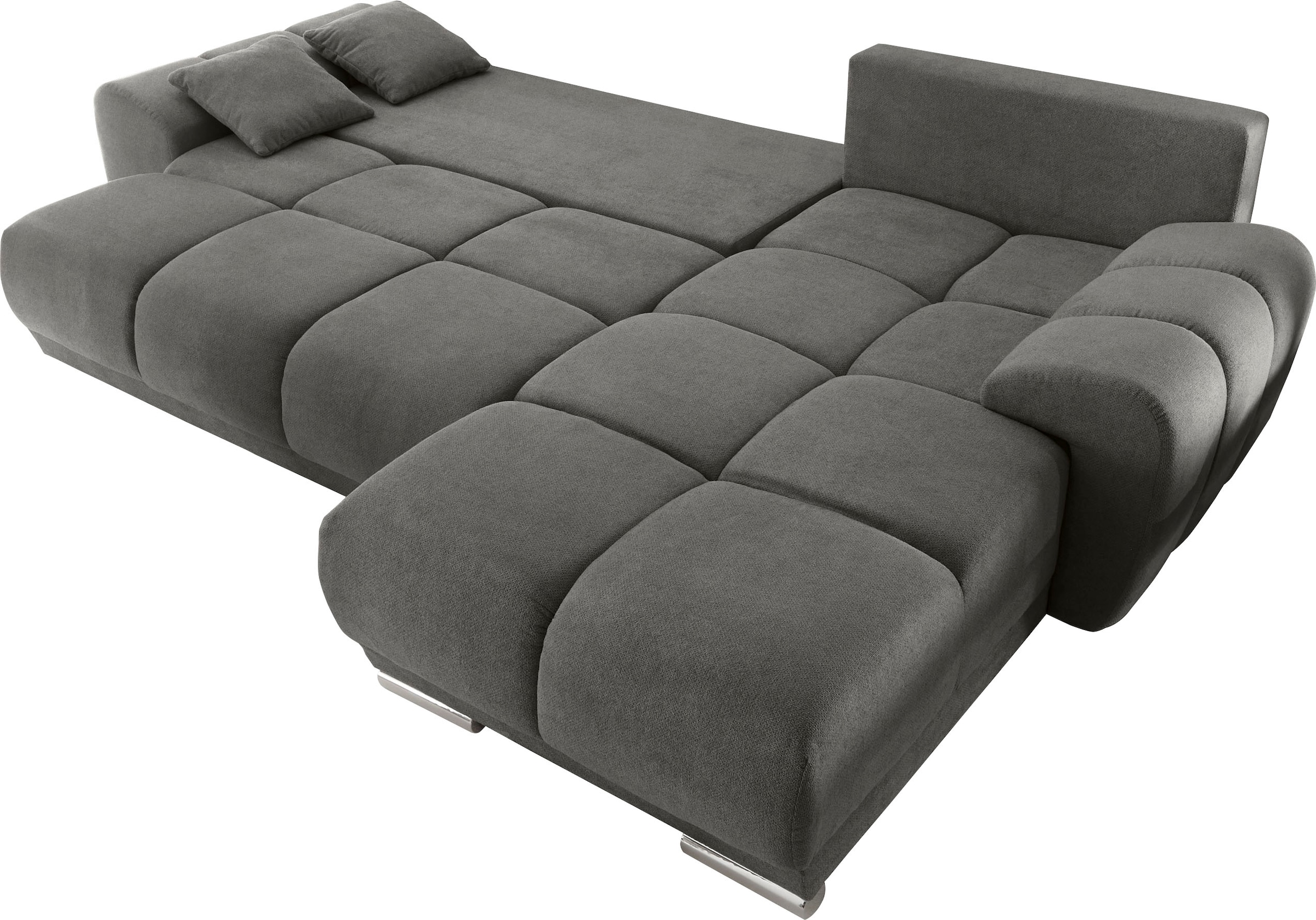 Schlafsofa »Anton«, mit Bettfunktion, Bettkasten, Rücken- und Zierkissen, universell aufbaubar, frei im Raum stellbar