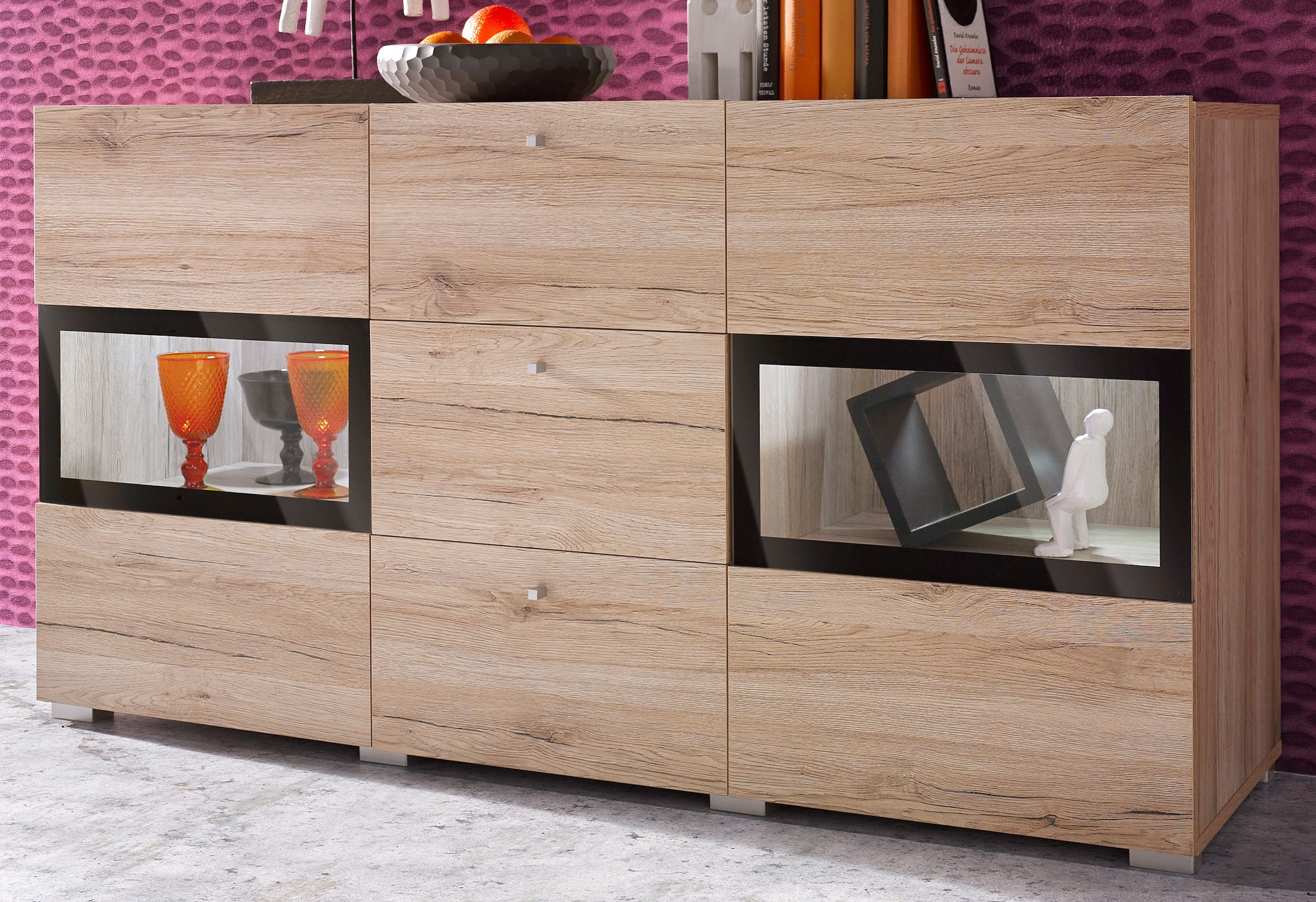 Helvetia Sideboard »Baros«, Breite 132 cm