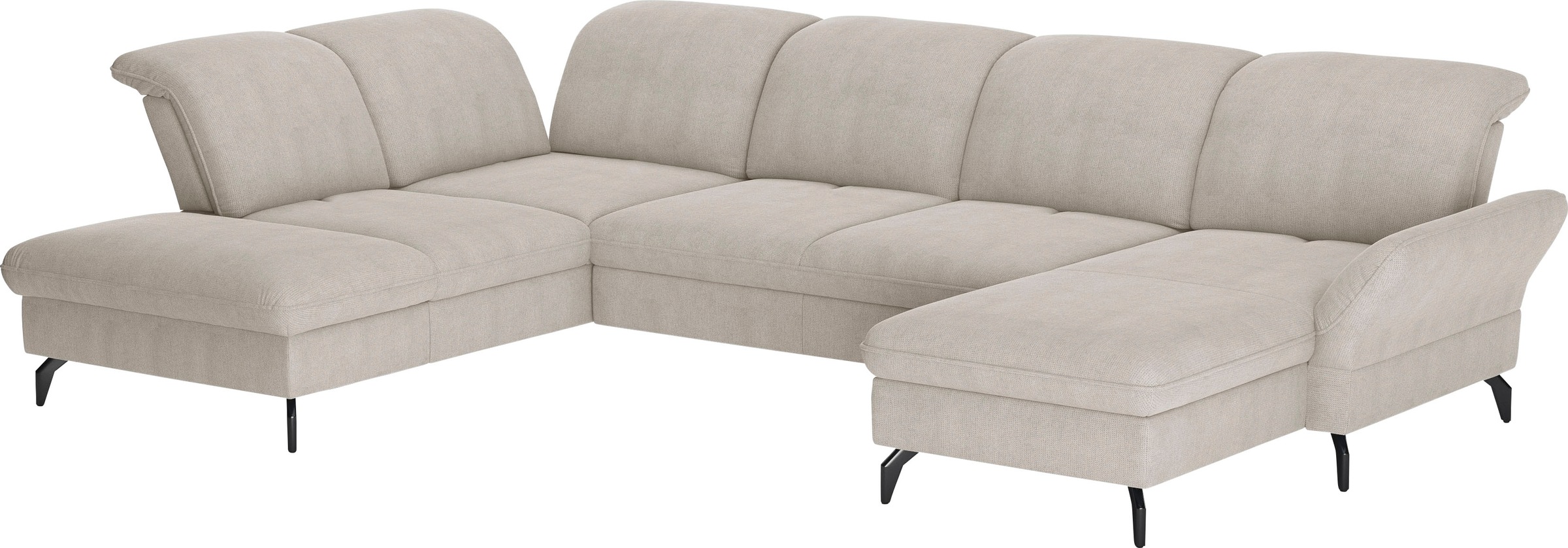 sit&more Wohnlandschaft »Leandro U-Form«, Wahlweise mit Bett-, Kopfteil - und Armlehnfunktion, sowie Bettkasten