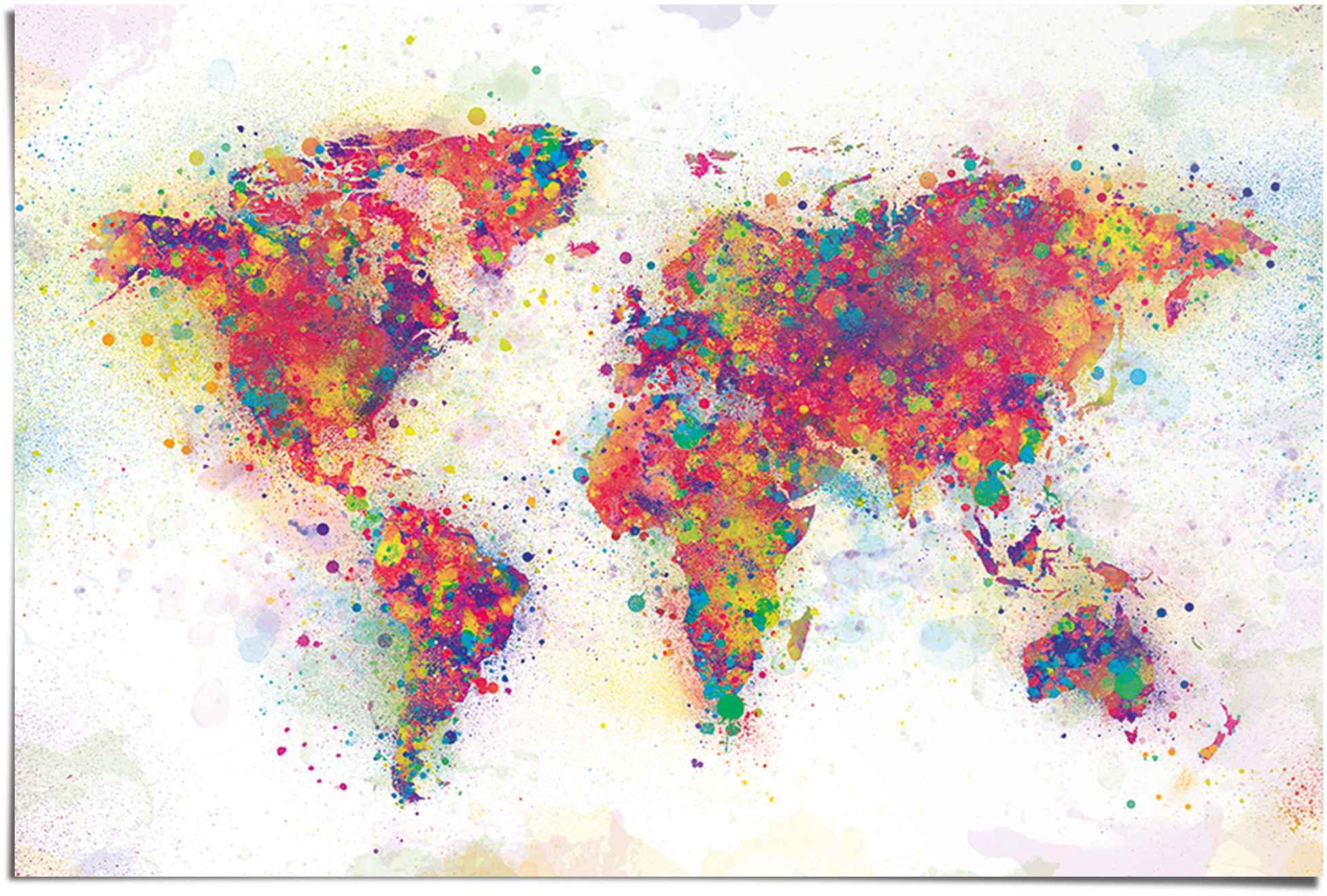 Image of Reinders! Poster »Weltkarte Farbenmix«, (1 St.) bei Ackermann Versand Schweiz