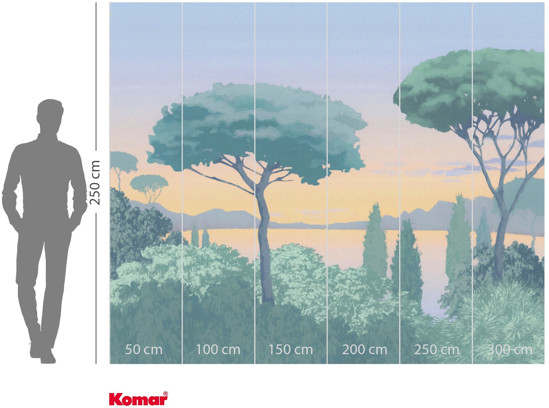 Komar Papier peint photo »Vlies Fototapete - Flaneur - Grösse 300 x 250 cm« imprimé