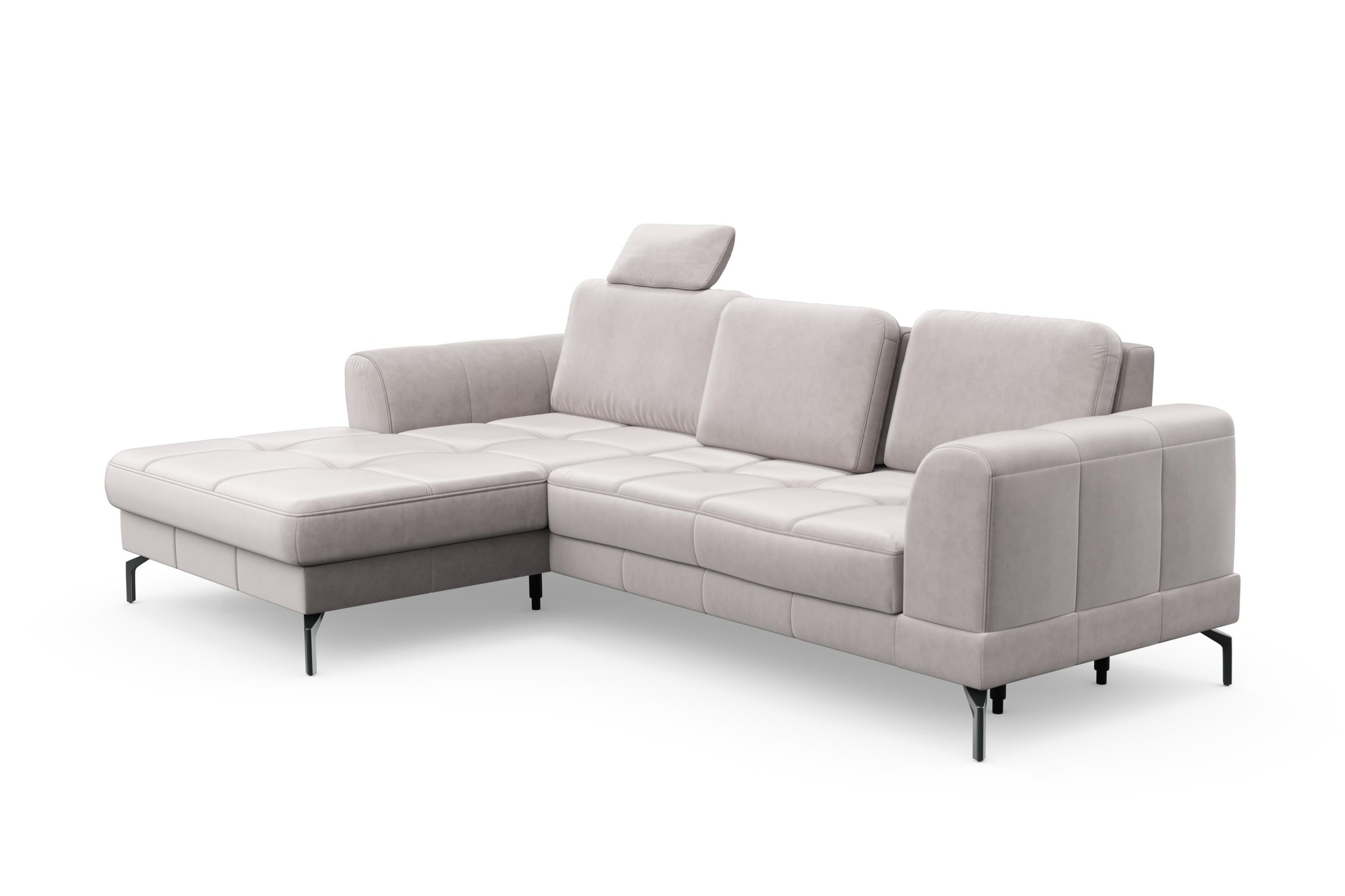 sit&more Ecksofa »Bendigo L-Form«, inklusive Sitztiefenverstellung, Bodenfreiheit 15 cm, 2 Fussfarben