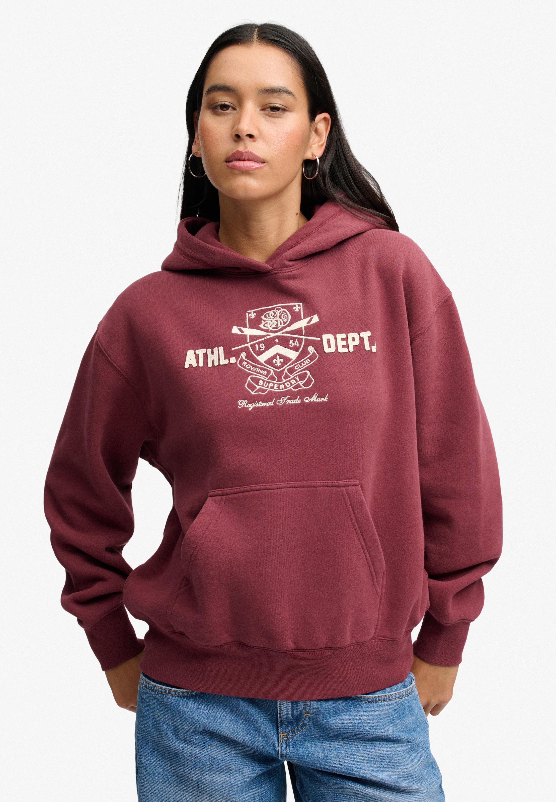 Image of Superdry Kapuzensweatshirt "COUNTRY CLUB HOOD", Baumwollmischung, relaxed fit