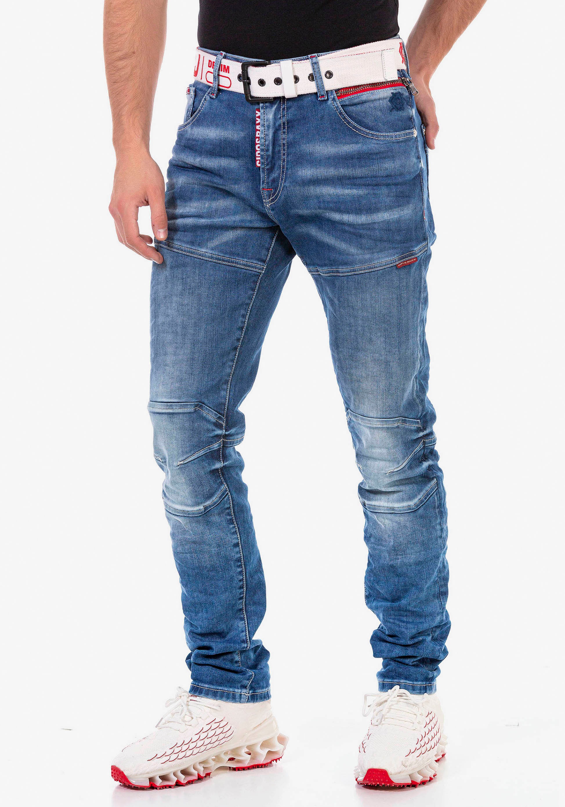 Image of Cipo & Baxx Regular-fit-Jeans, mit modischen Details bei Ackermann Versand Schweiz