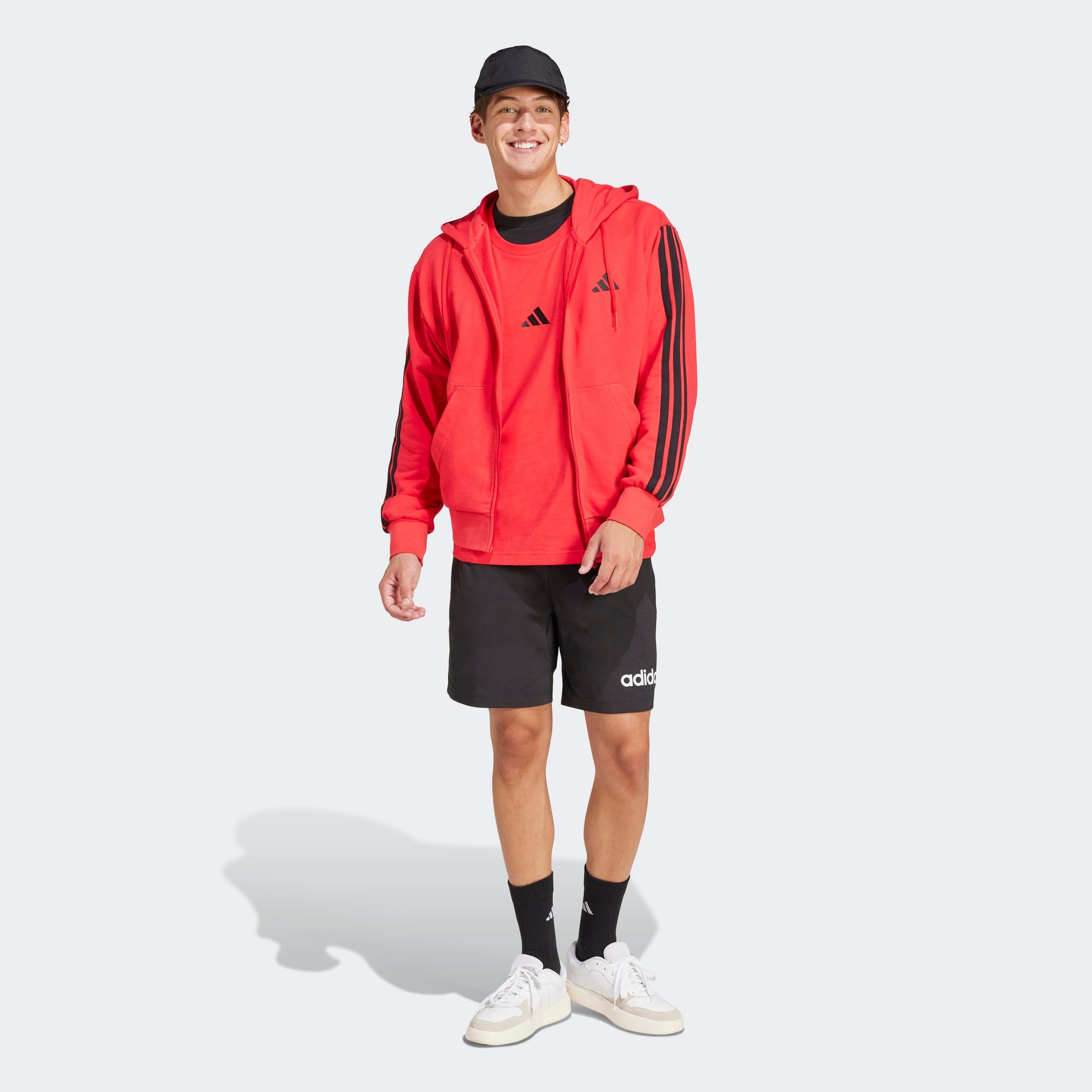 adidas Sportswear Sweat à capuche »ESSENTIALS 3-STREIFEN FRENCH TERRY«
