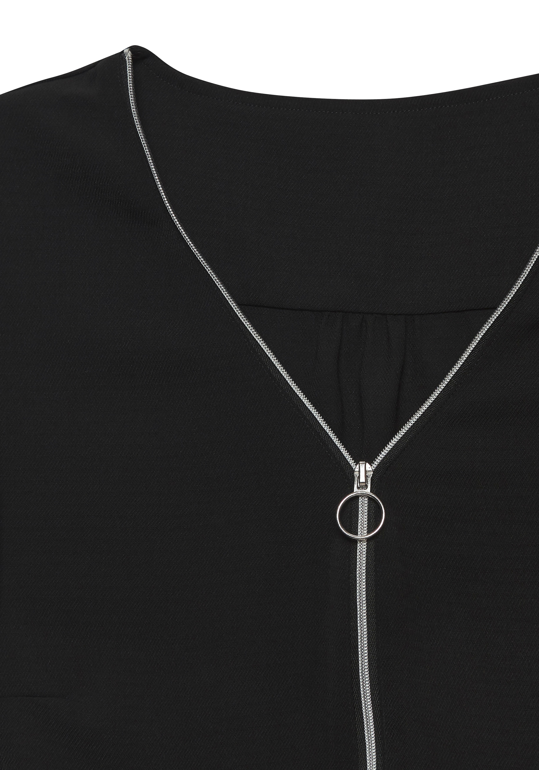 LASCANA Langarmbluse, mit Reissverschlussdetail, elegante Damenbluse
