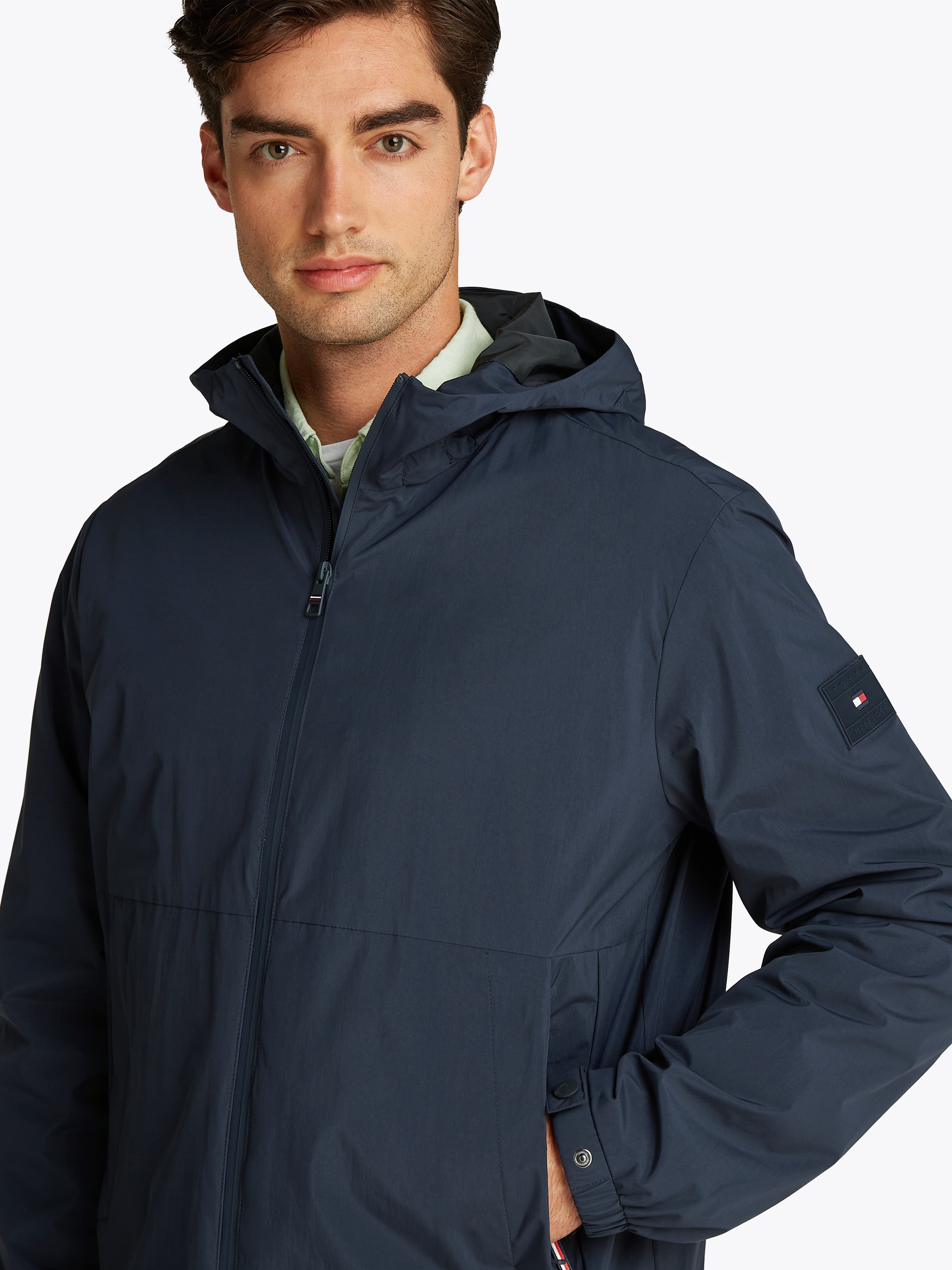 Tommy Hilfiger Kurzjacke »BRANDED HOODED JACKET«, mit Kapuze