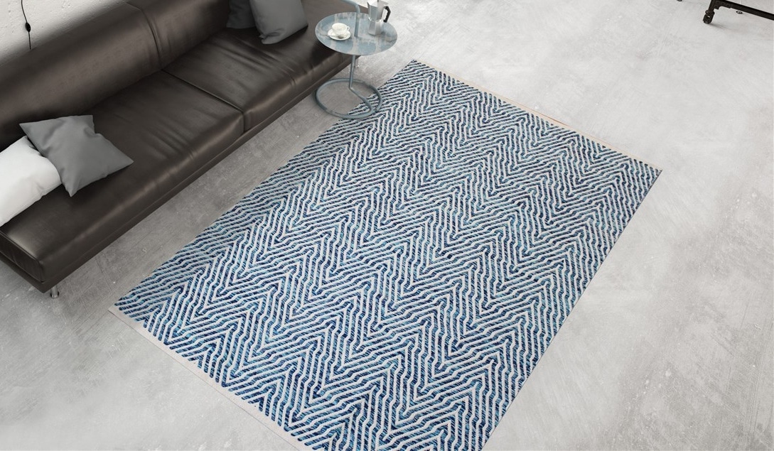 Image of calo-deluxe Teppich "Luba 433" rechteckig 7 mm Höhe reine Baumwolle, handgewebt, Wohnzimmer, Kinderzimmer