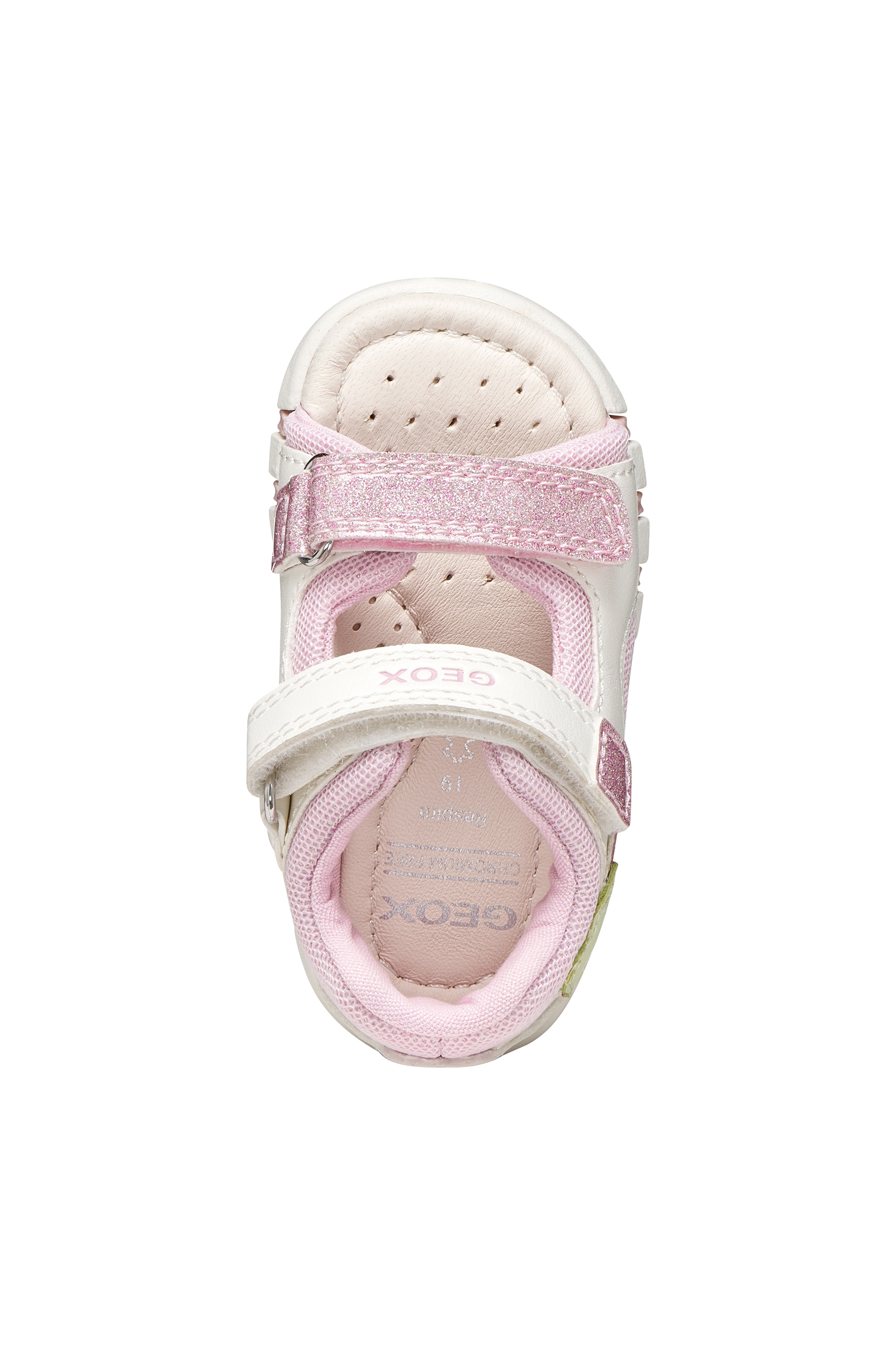 Geox »B SANDAL IUPIDOO GIR«  chaussure bébé avec écusson, gabarit de taille à télécharger