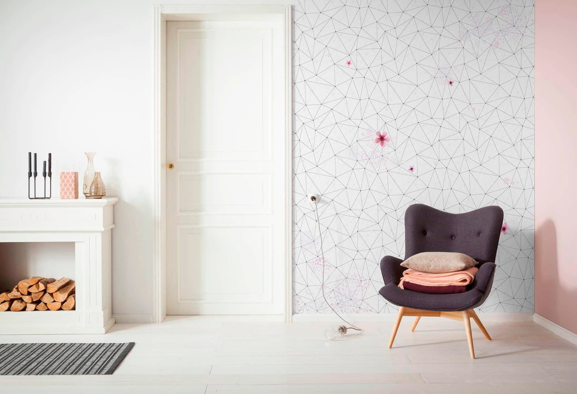 Komar Vliestapete »Digitaldruck Vlies - Cherry Blossom - Grösse 200 x 250 cm«, bedruckt, Wohnzimmer, Schlafzimmer