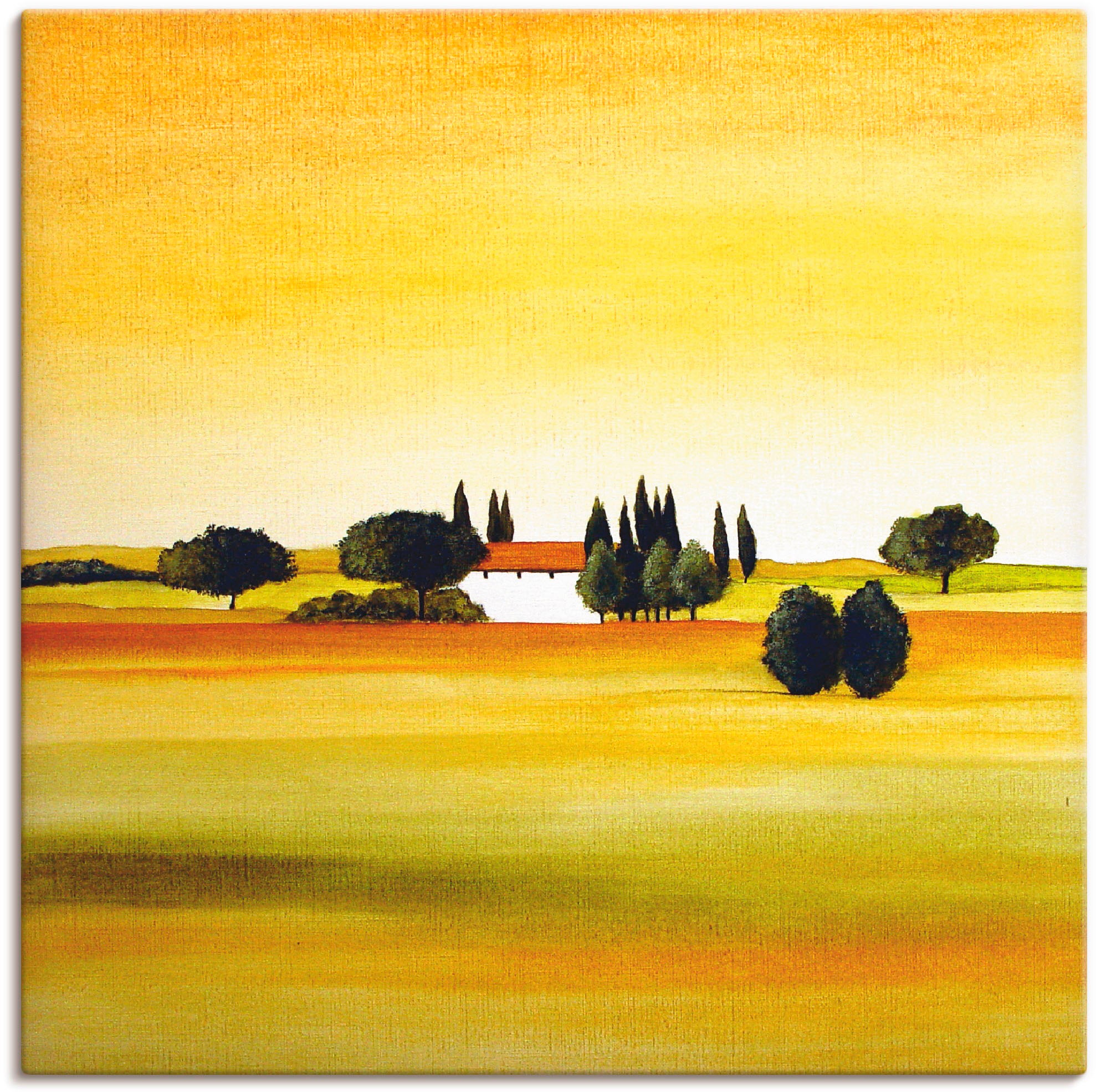 Image of Artland Wandbild »Sonniger Tag III«, Felder, (1 St.), in vielen Grössen & Produktarten -Leinwandbild, Poster, Wandaufkleber / Wandtattoo auch für Badezimmer geeignet bei Ackermann Versand Schweiz