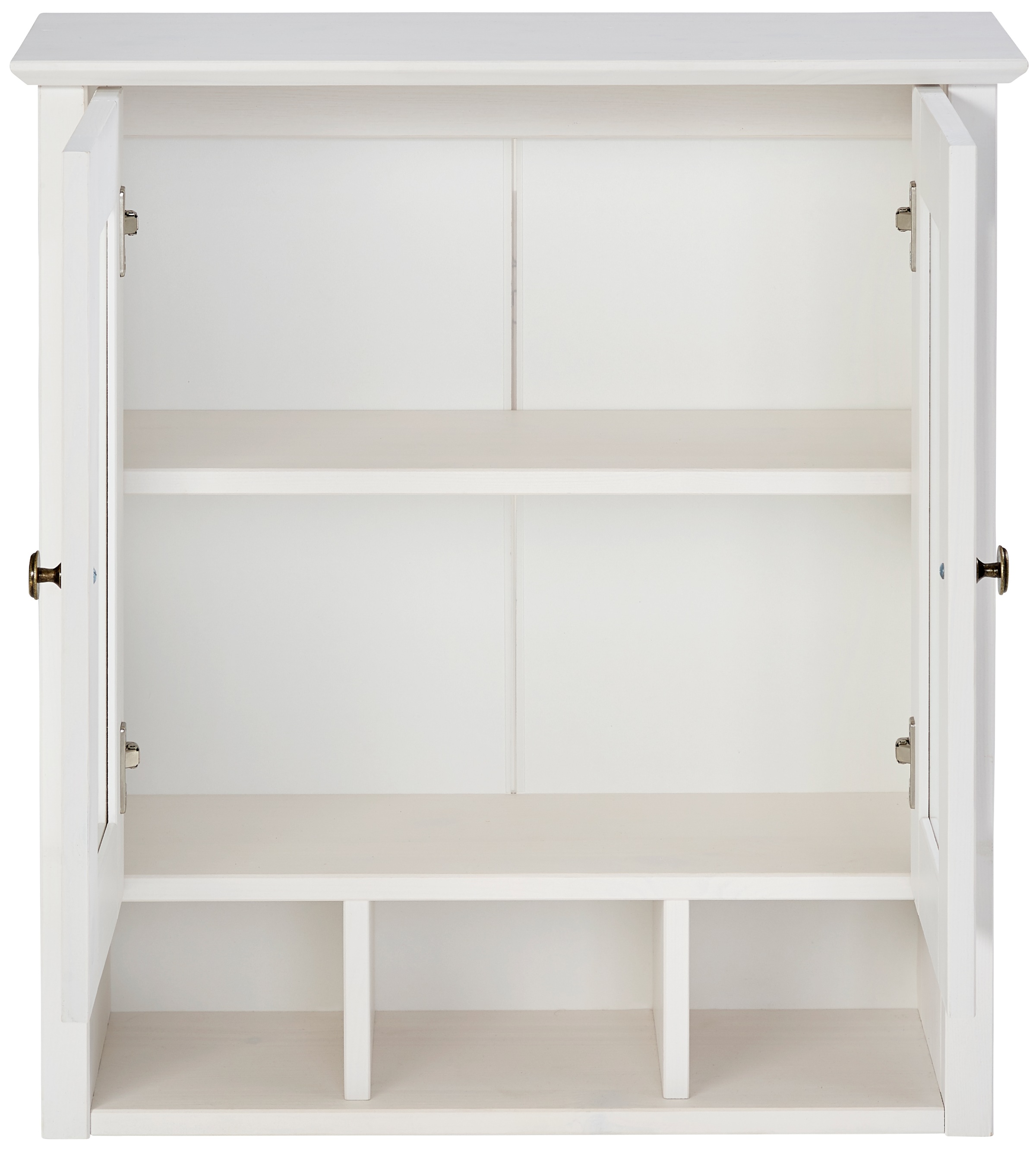 Home affaire Armoire suspendue »Vili« Badezimmerschrank, mit Glastüren, Breite 60 cm, aus Massivholz