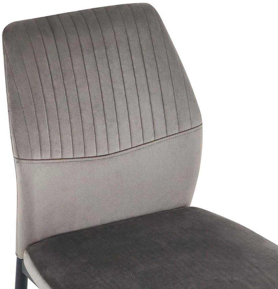 GOODproduct Esszimmerstuhl »Nora, 4er-Set« (Set) 4 Stk.moderne Samtstühle mit Kontrastnähten und schwarzem Metallgestell