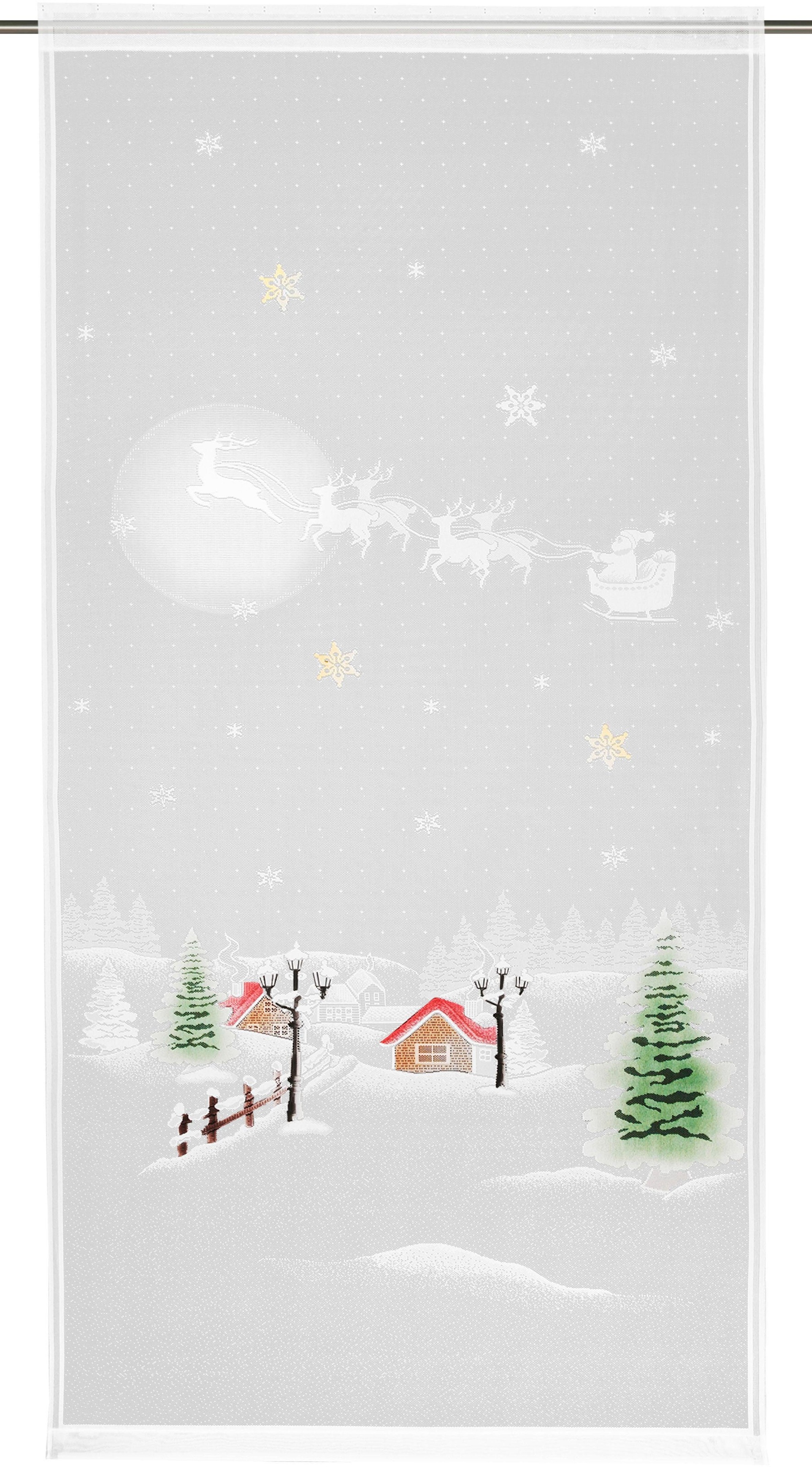 Image of WILLKOMMEN ZUHAUSE by ALBANI GROUP Vorhang »Winterlandschaft«, (1 St.), HxB: 225x100, Jacquard-Fensterbild bei Ackermann Versand Schweiz