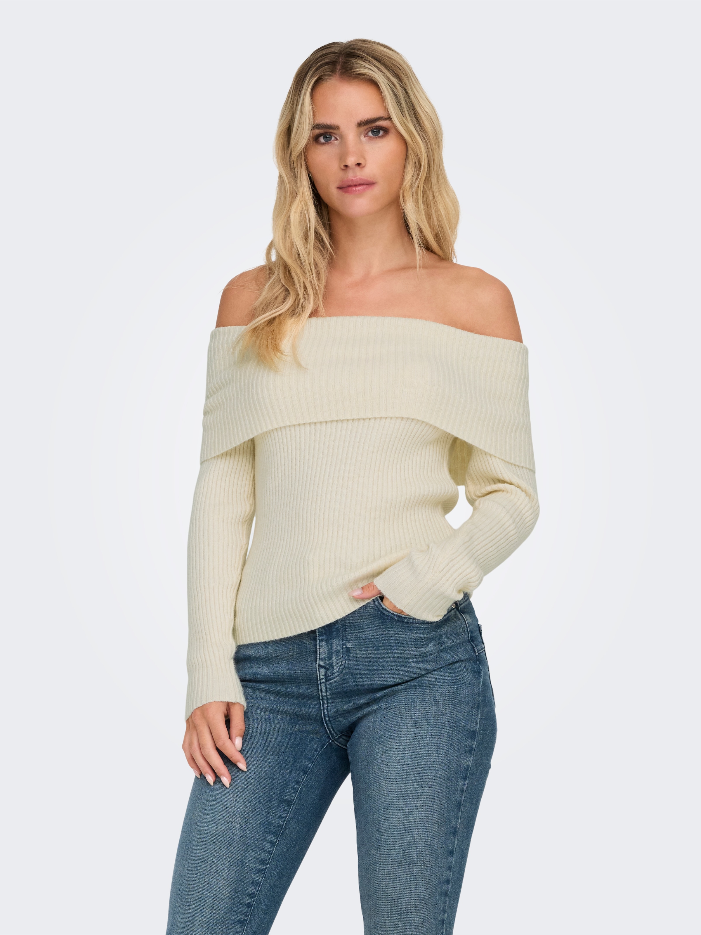 ONLY Strickpullover »ONLKATIA LS OFF SHOULDER KNT«