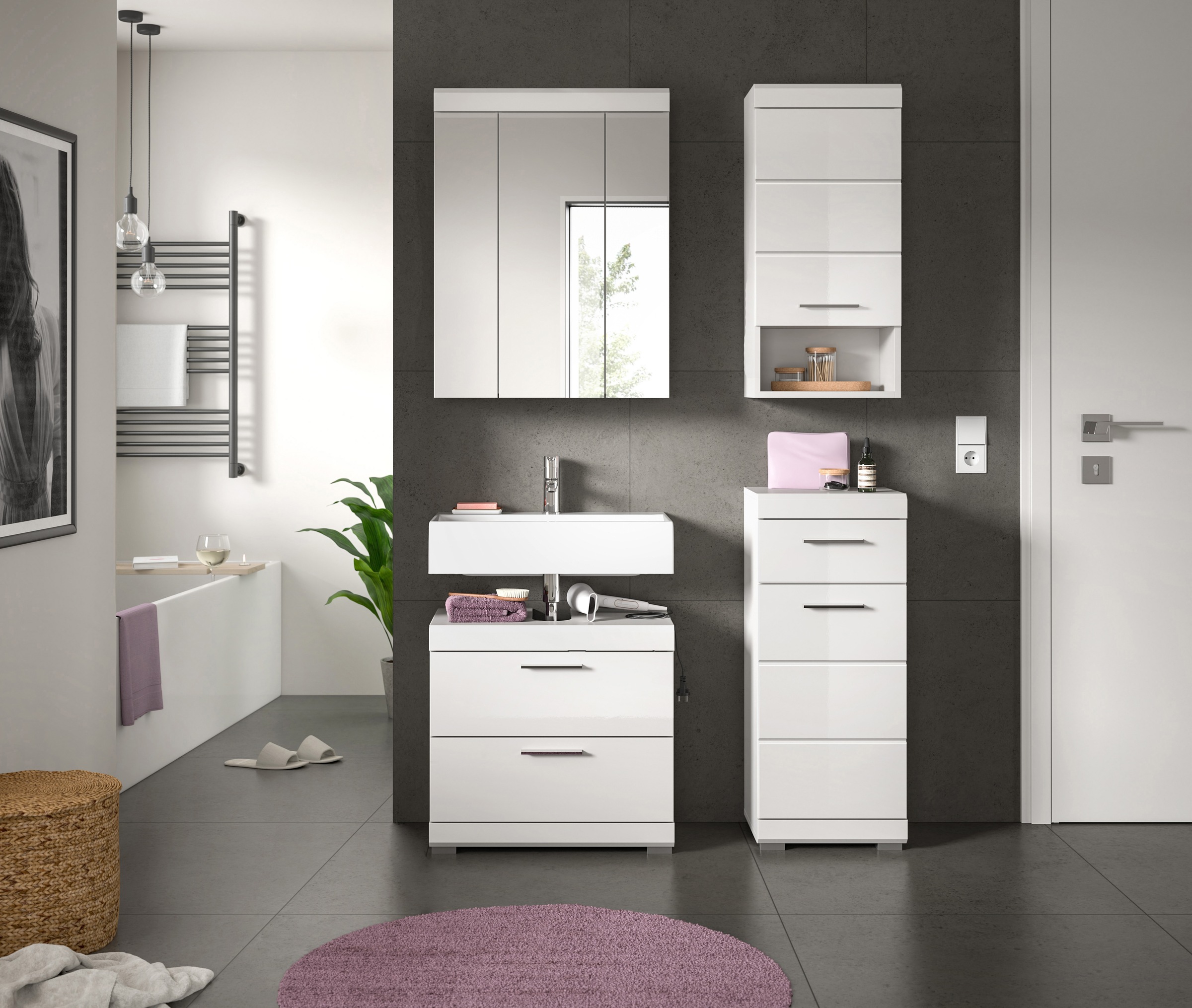 INOSIGN Ensemble de meubles de salle de bain »Siena, 4 teilig, bestehend aus:« Set, TOPSELLER!, 4 cuis tlg.