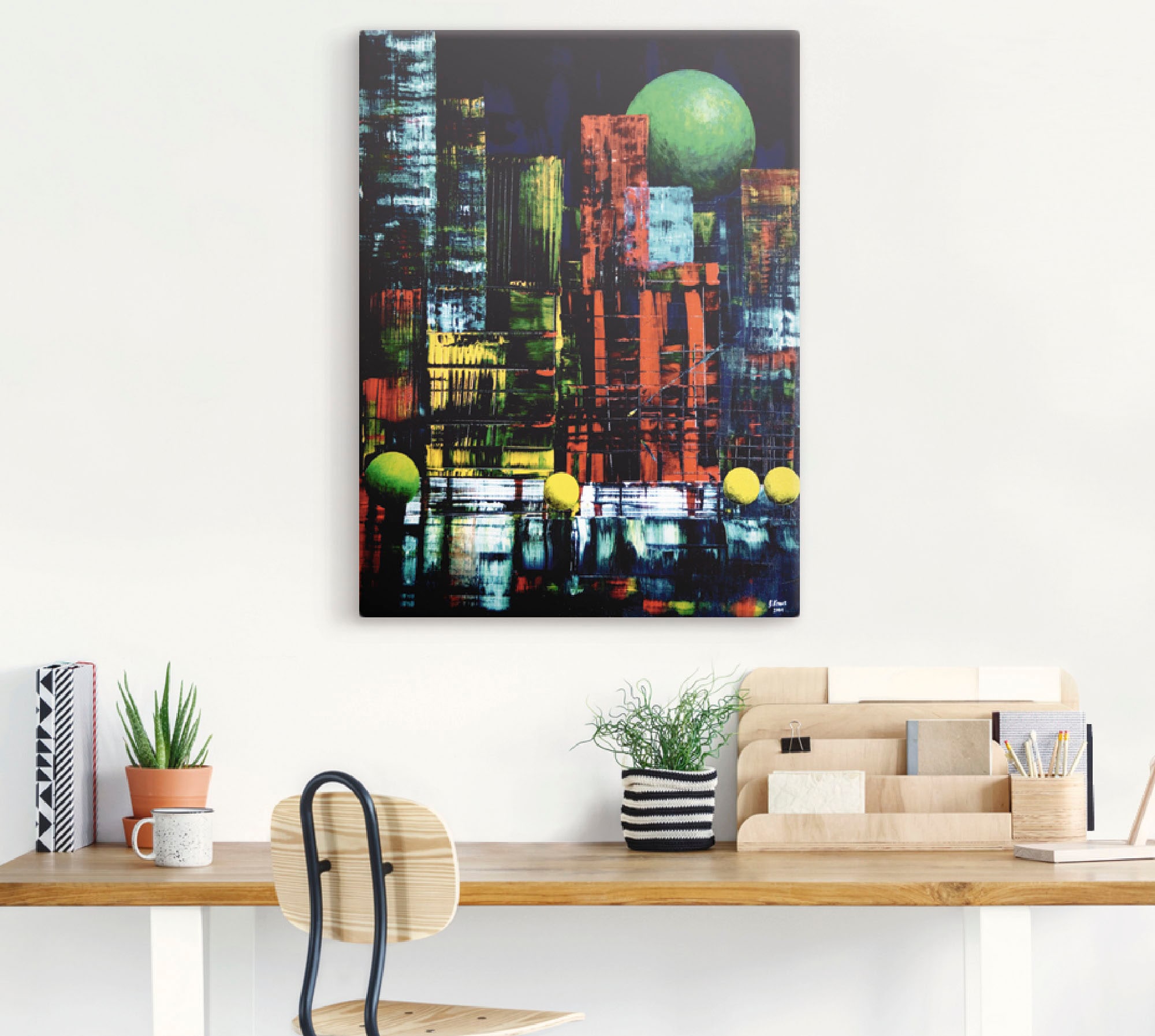 Artland Wandbild »New York abstrakt II«, Amerika, (1 St.), als Leinwandbild, Wandaufkleber in verschied. Grössen