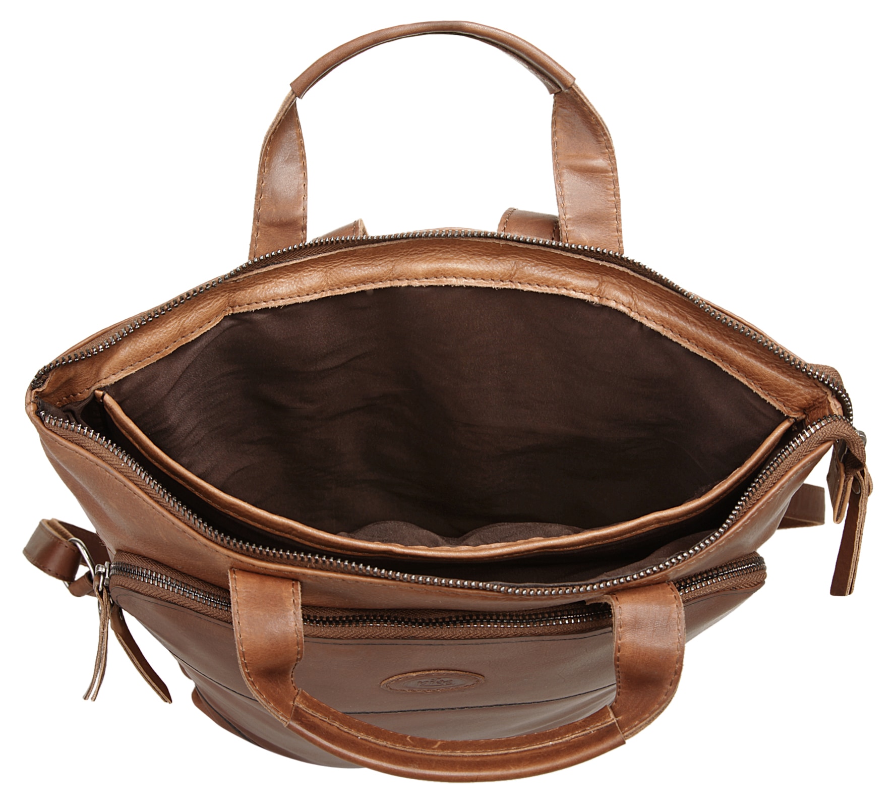 Piké Laptoprucksack, echt Leder