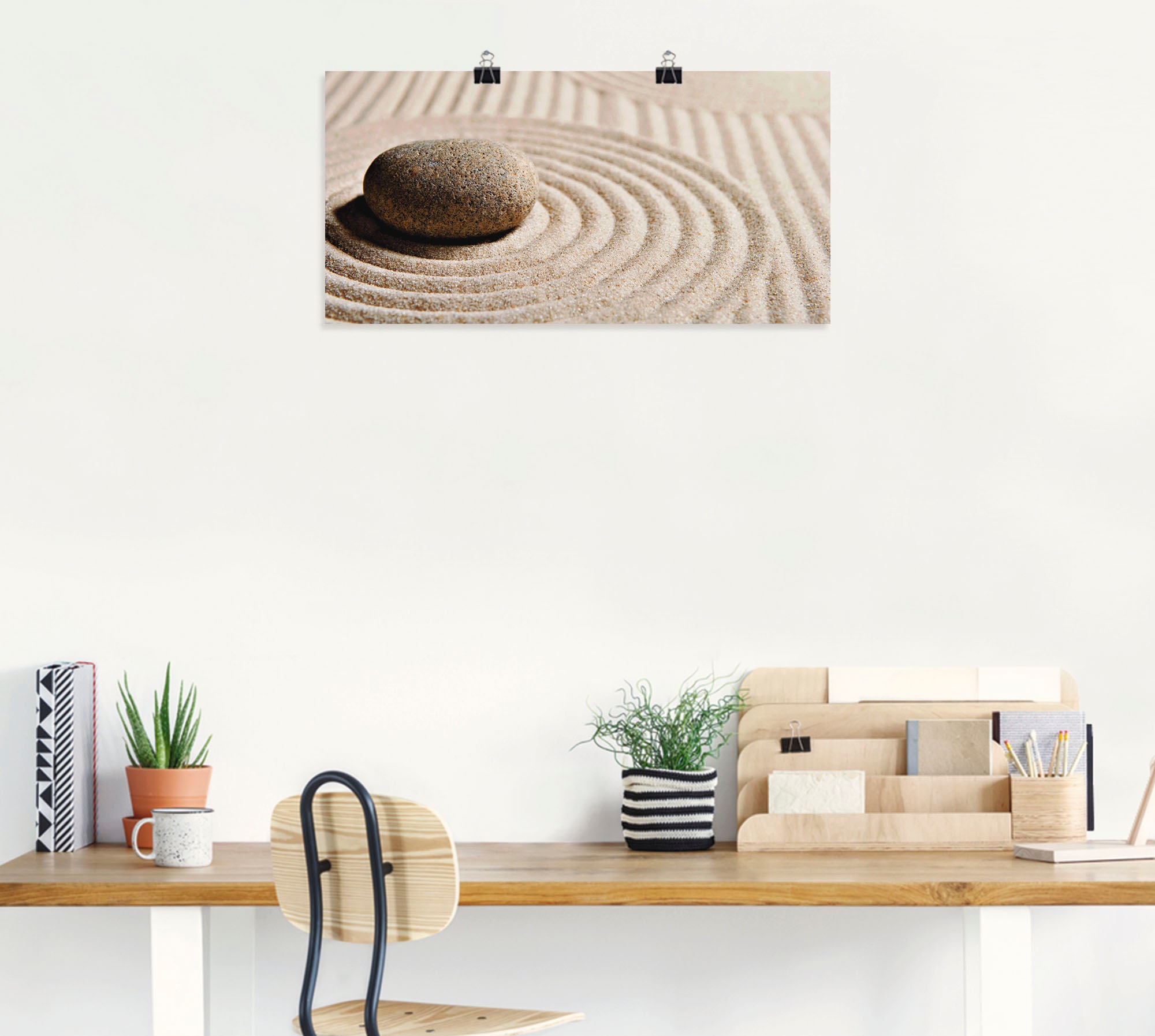 Artland Wandbild »Mini Zen Garten - Sand«, Zen, (1 St.), als Leinwandbild, Poster, Wandaufkleber in verschied. Grössen