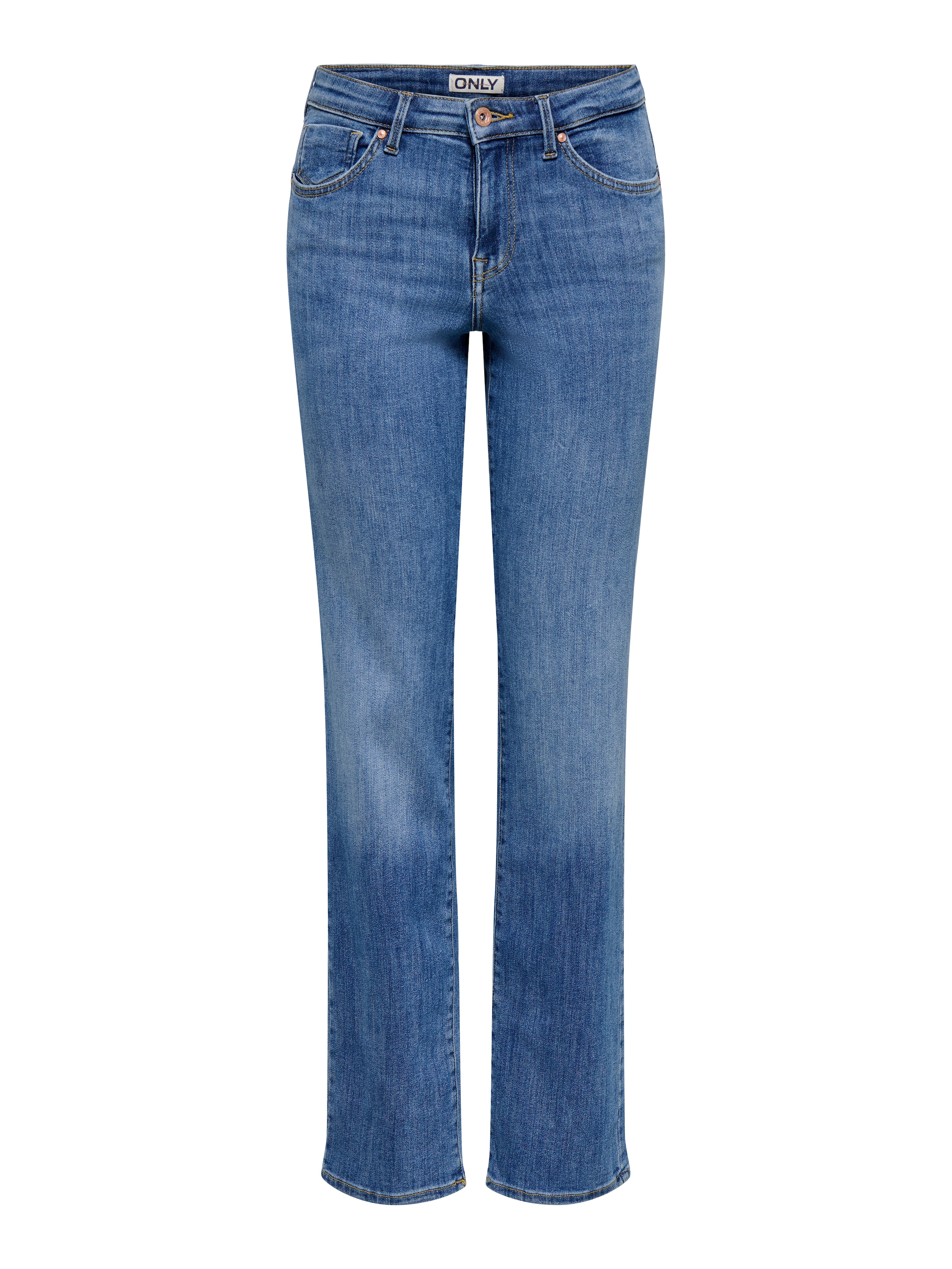 ONLY Slim-fit-Jeans »ONLPOWER MW PUSH UP SLIM STRAIGHT DNM« Baumwollmischung, mid waist, slim fit