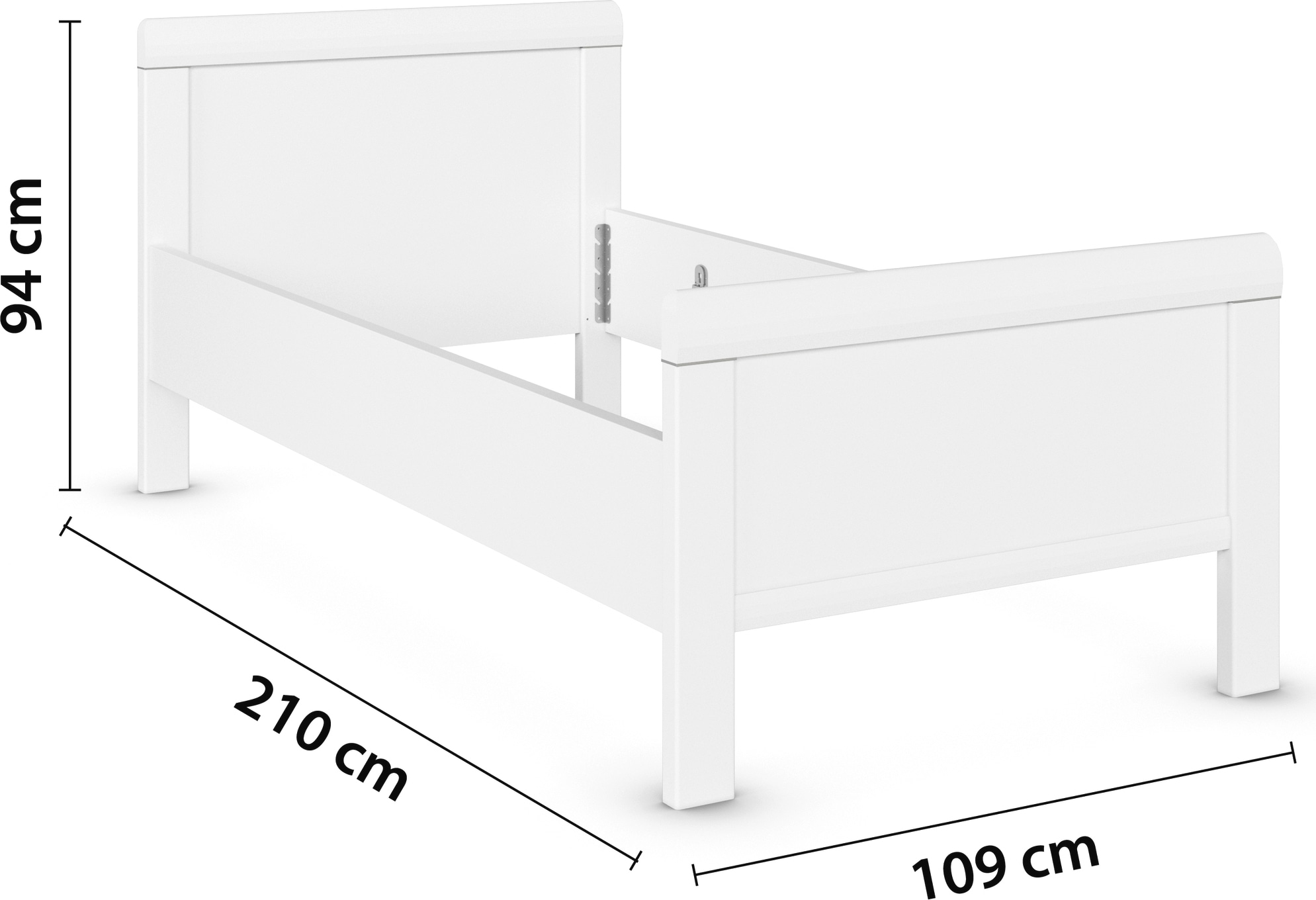 rauch Bett »Bett Einzelbett Stollenbett EVELYN« in Komforthöhe aus Holzwerkstoff in elegantem Stil MADE IN GERMANY