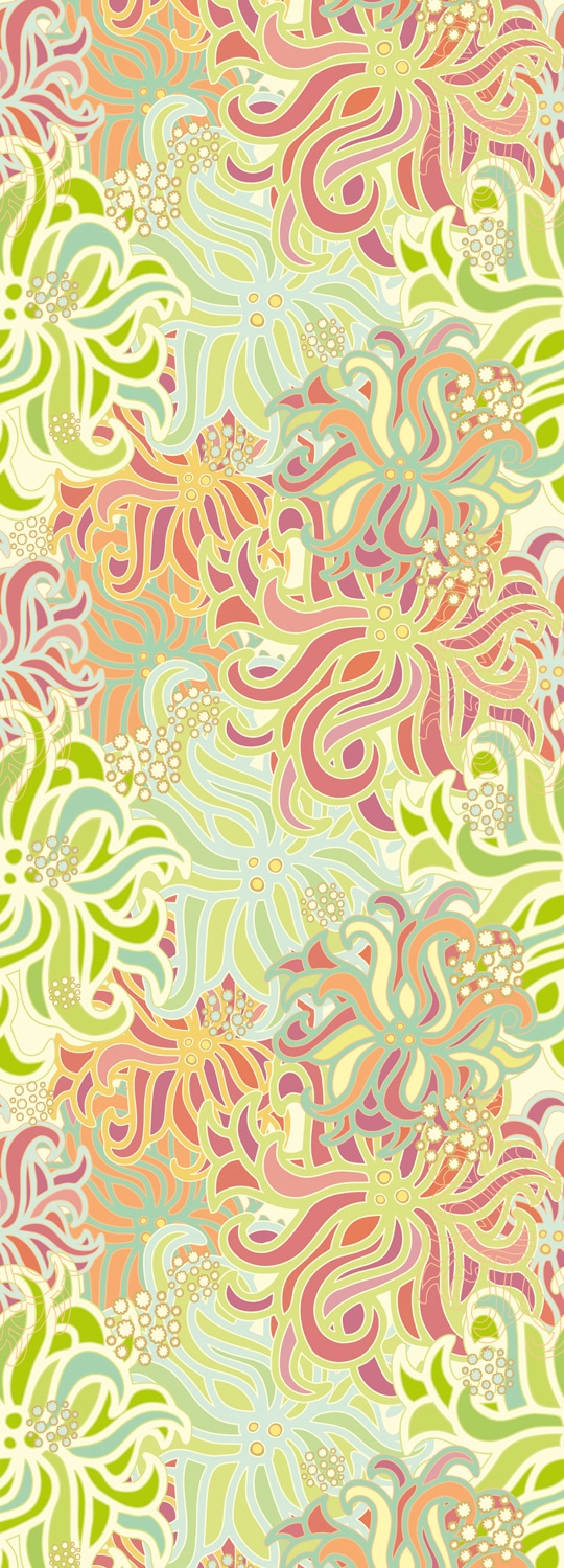 Image of queence Vinyltapete "Gerrit" Motiv bedruckt botanisch floral gemustert natürlich glatt 90x250cm, selbstklebend, kinderleichte Anbringung, Sticker