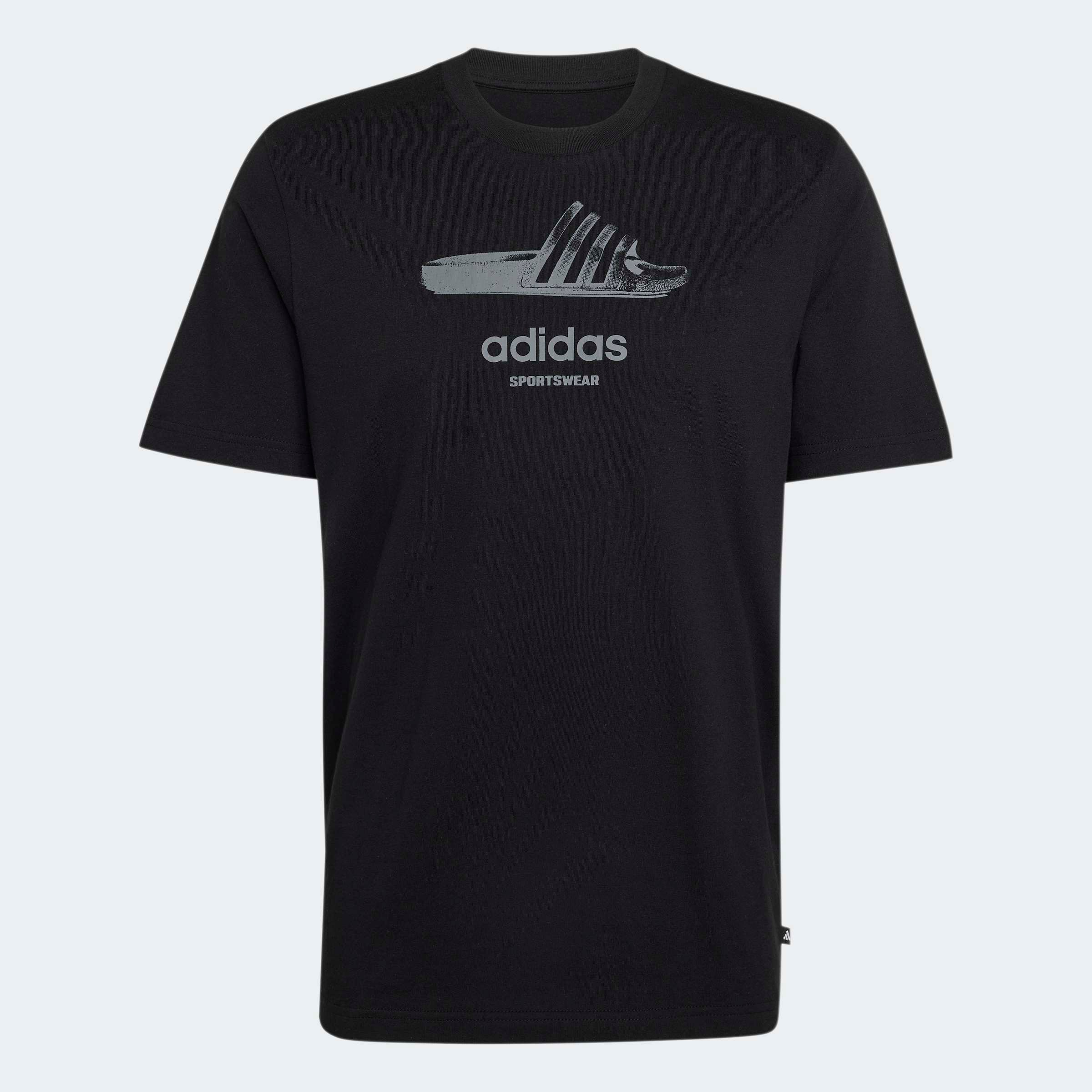 adidas Sportswear T-shirt »SUMMER SLIDE GRAFIK« avec étiquette tissée à la couture latérale, sans fermeture